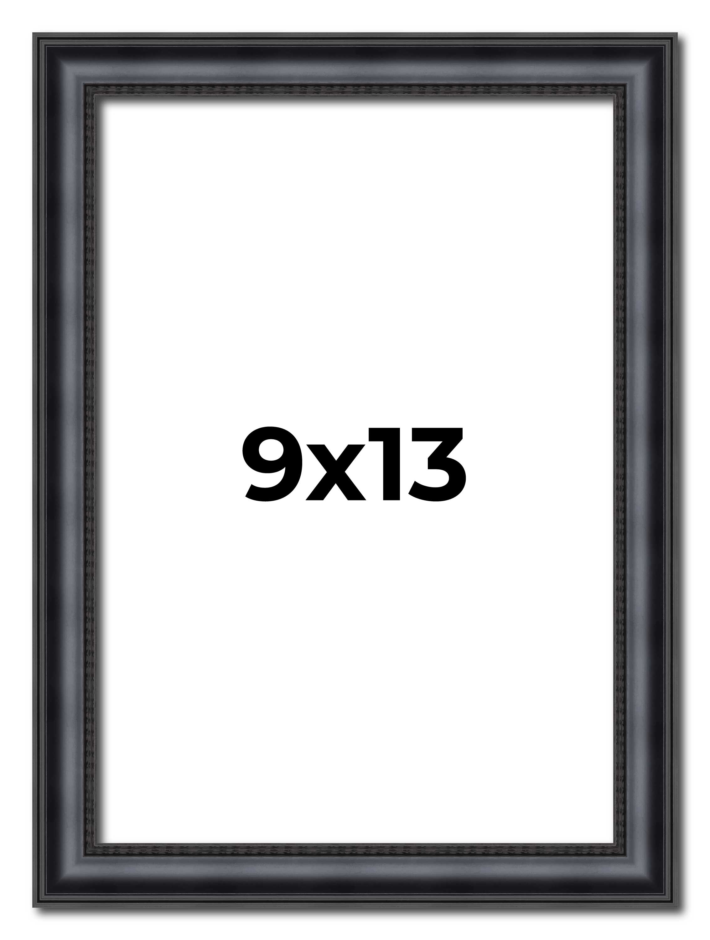9x13 Frame Black Real Wood Picture Frame Width 1.25 inches | Interior Frame Dept main product image