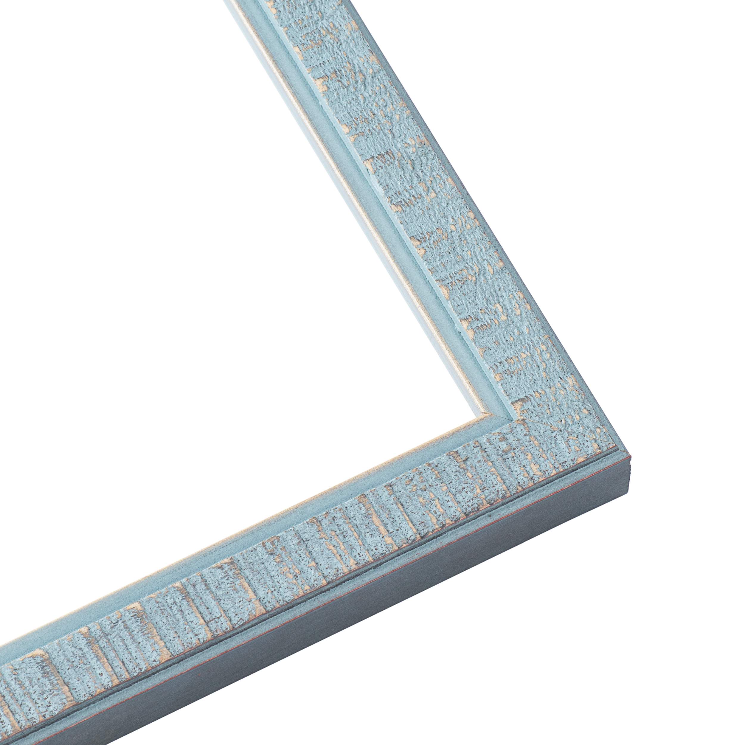 12x13 Frame Rustic Sky Blue Solid Wood Picture Frame | 0.75 Inch Moulding Width - Picture 3 of 9