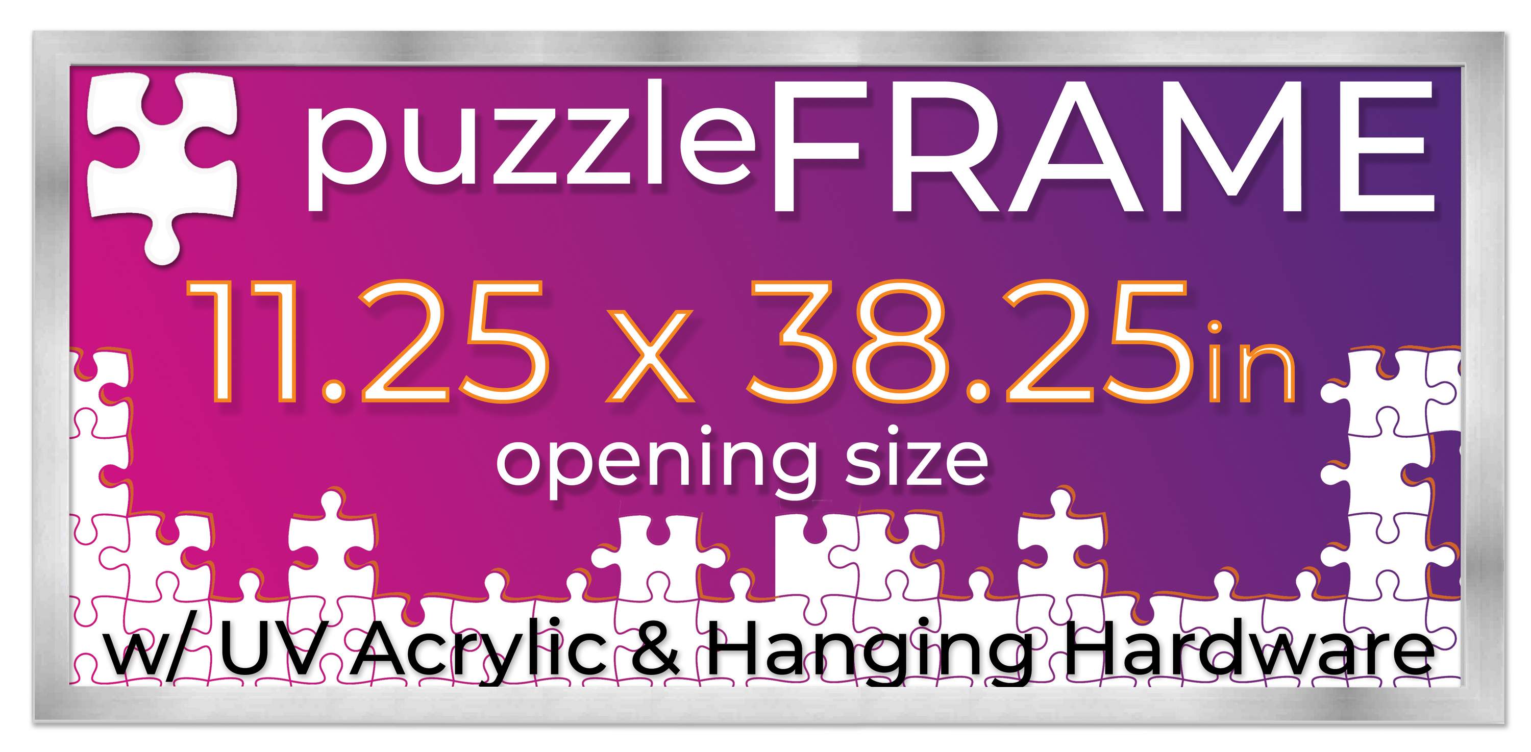 Silver Wood Puzzle Frame Kit - Glue Sheets, UV Acrylic - Available in 20 Sizes - Imagen 12 de 198