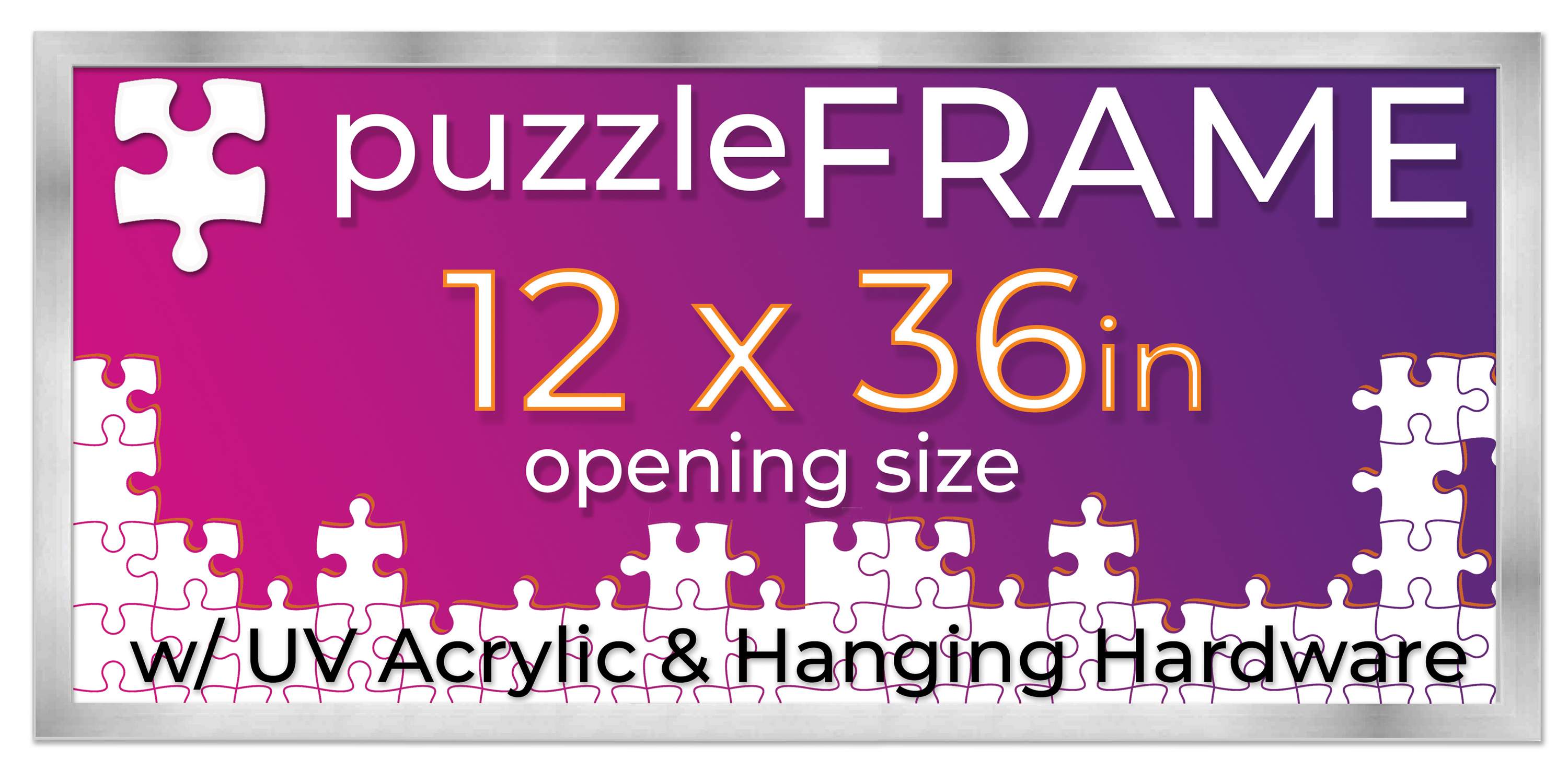 Silver Wood Puzzle Frame Kit - Glue Sheets, UV Acrylic - Available in 20 Sizes - Imagen 21 de 198
