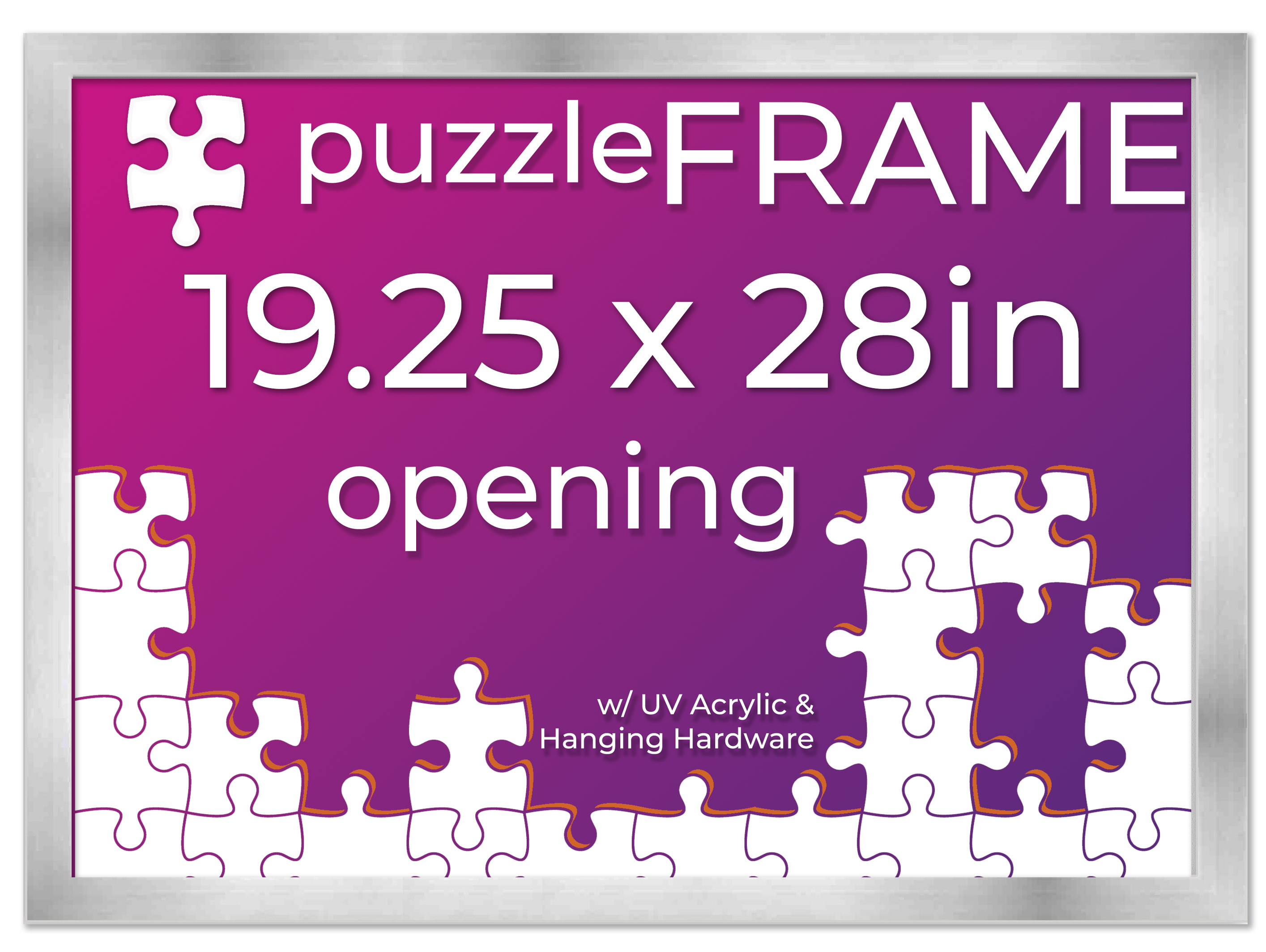 Silver Wood Puzzle Frame Kit - Glue Sheets, UV Acrylic - Available in 20 Sizes - Imagen 66 de 198