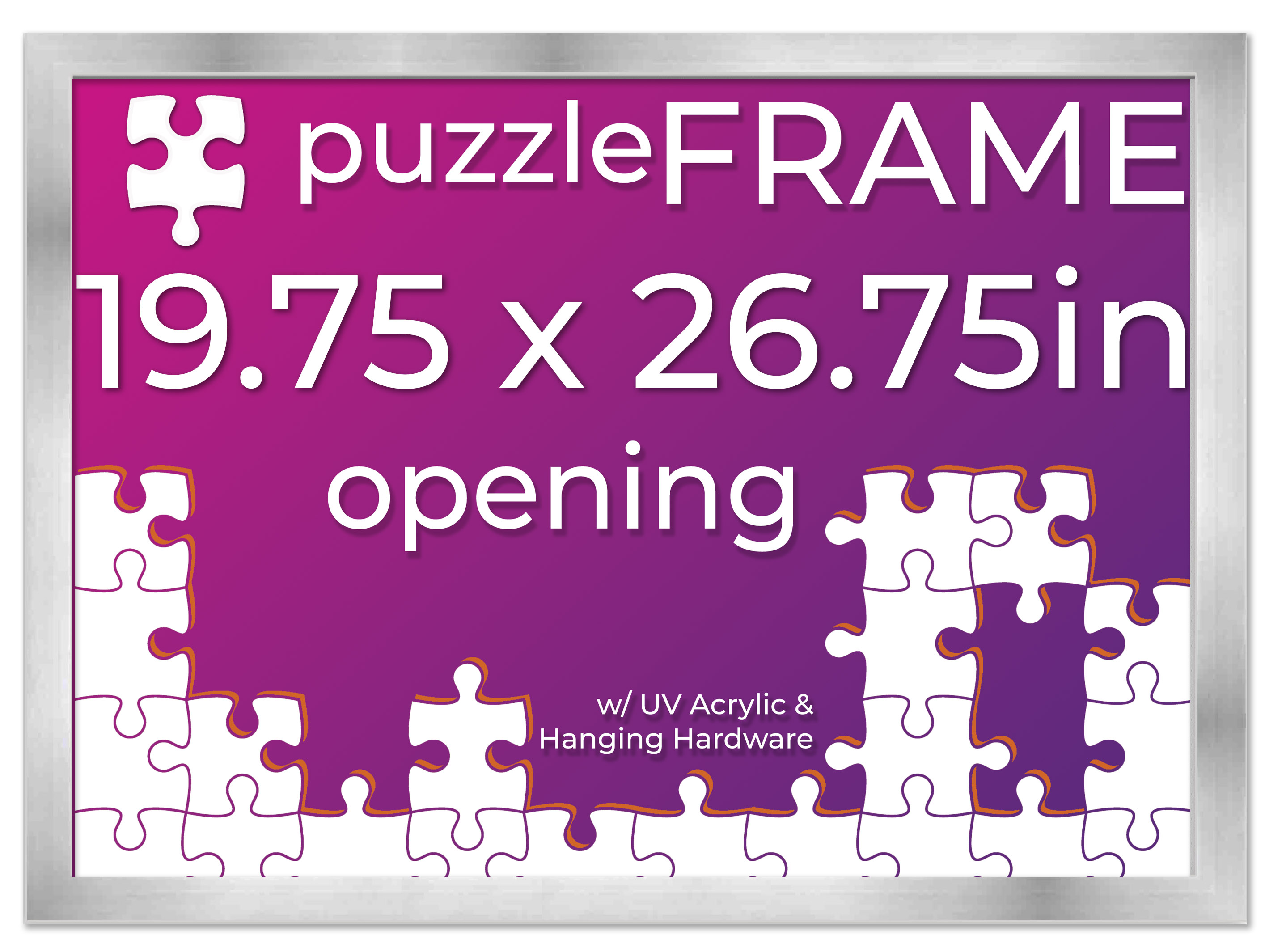 Silver Wood Puzzle Frame Kit - Glue Sheets, UV Acrylic - Available in 20 Sizes - Imagen 75 de 198