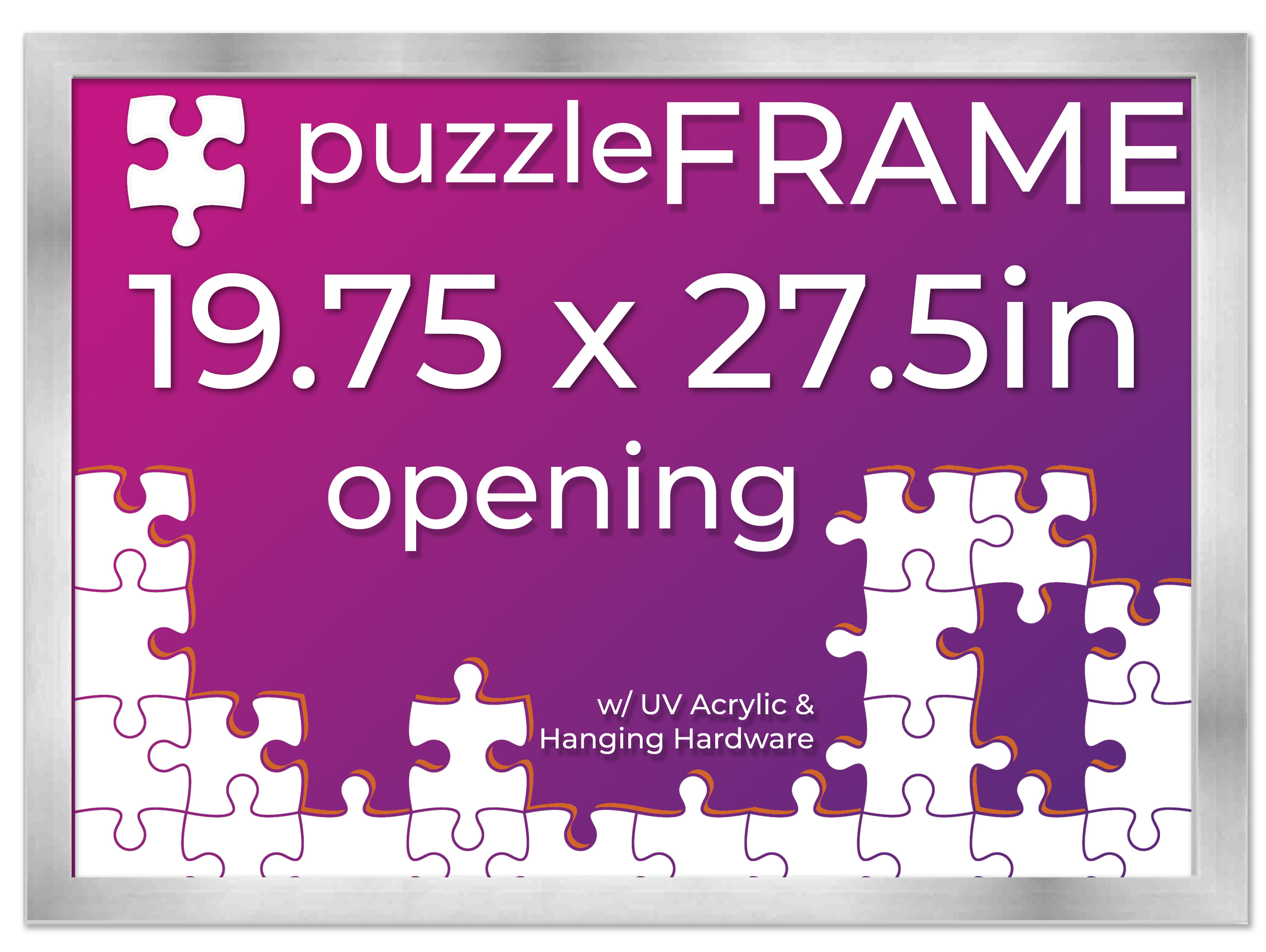Silver Wood Puzzle Frame Kit - Glue Sheets, UV Acrylic - Available in 20 Sizes - Imagen 84 de 198