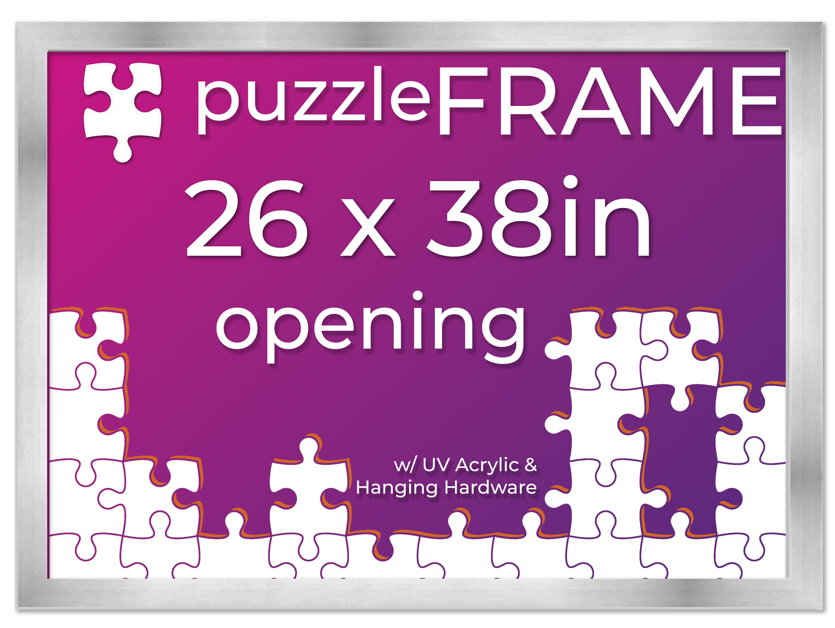 Silver Wood Puzzle Frame Kit - Glue Sheets, UV Acrylic - Available in 20 Sizes - Imagen 191 de 198