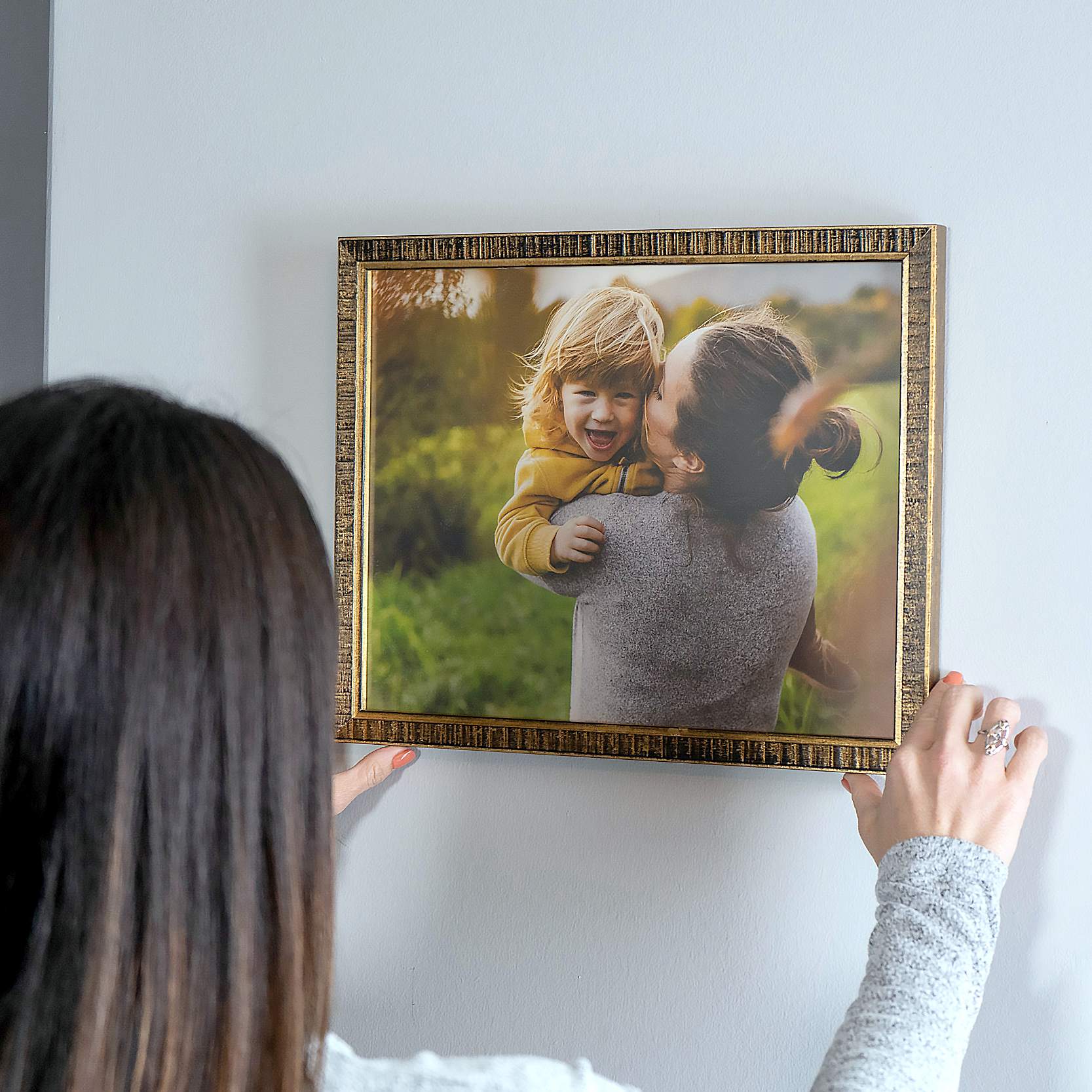 thumbnail image 2 of 30x30 Cm White Picture Frame - Square Modern Frame For Photos, Art, Prints, Home Or Office Display 2 of 3