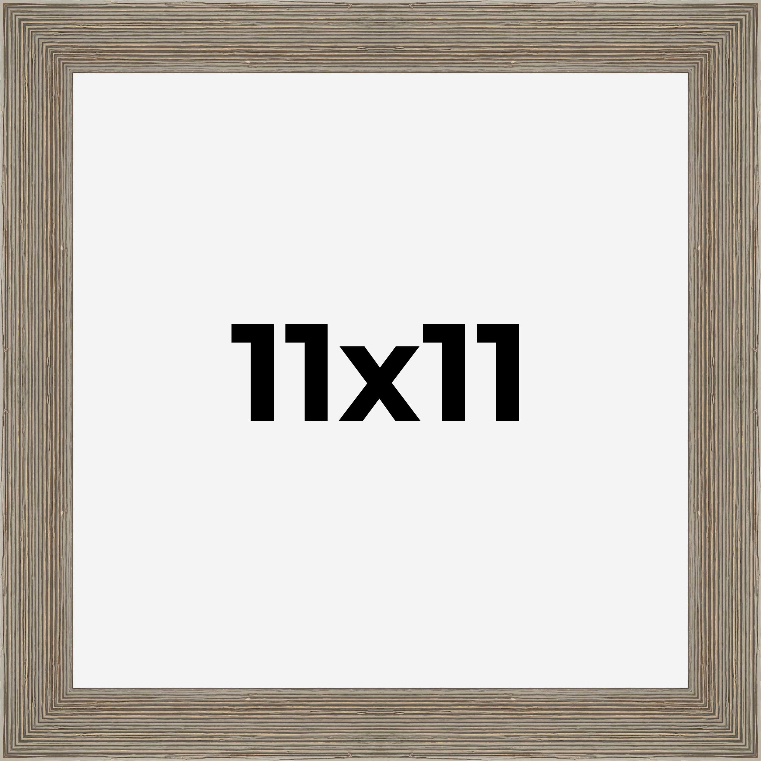 11x11 Frame Grey Real Wood Picture Frame Width 1.5 Inches | Interior Frame Depth detailed image 9