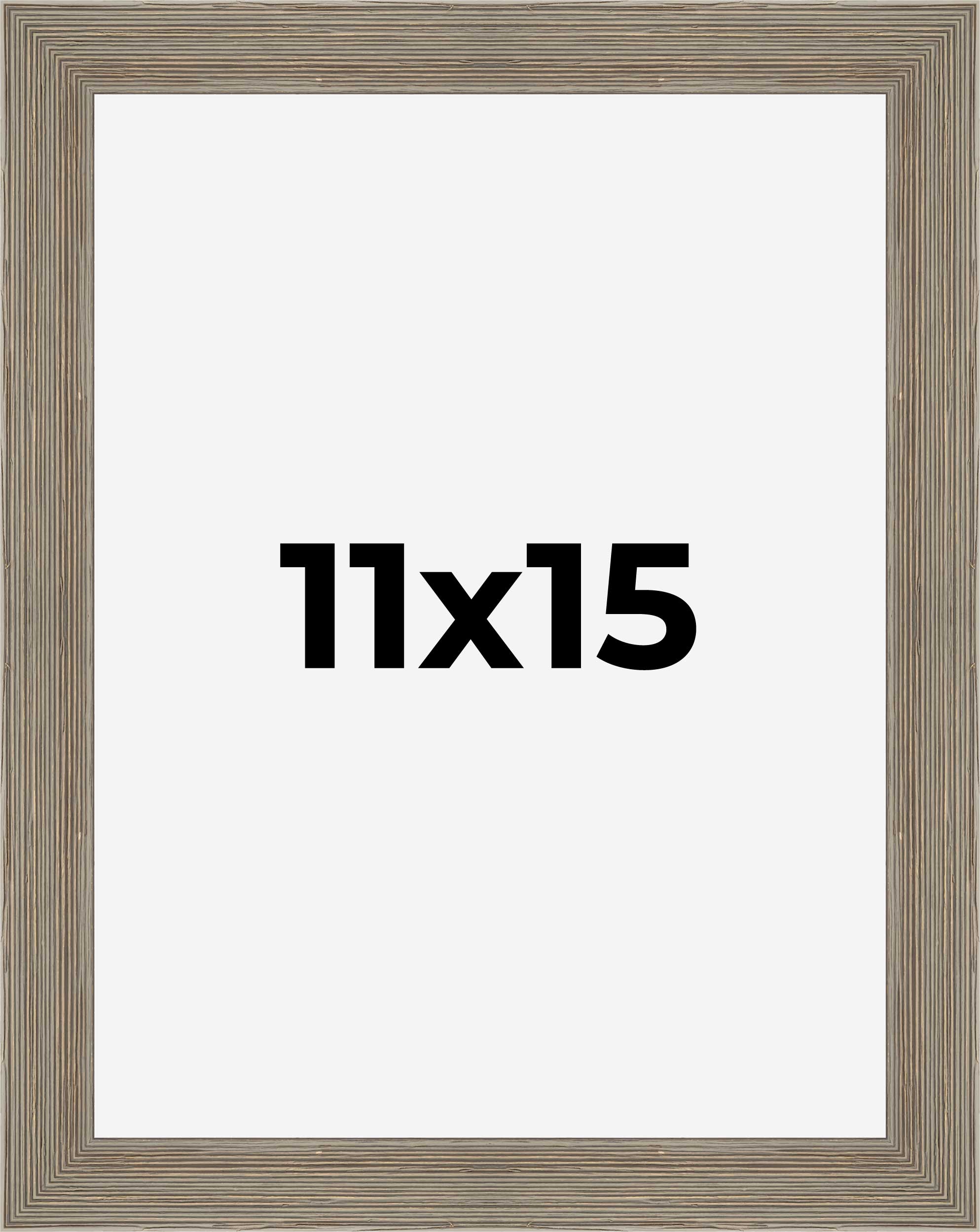 11x15 Frame Grey Real Wood Picture Frame Width 1.5 Inches | Interior Frame Depth detailed image 9