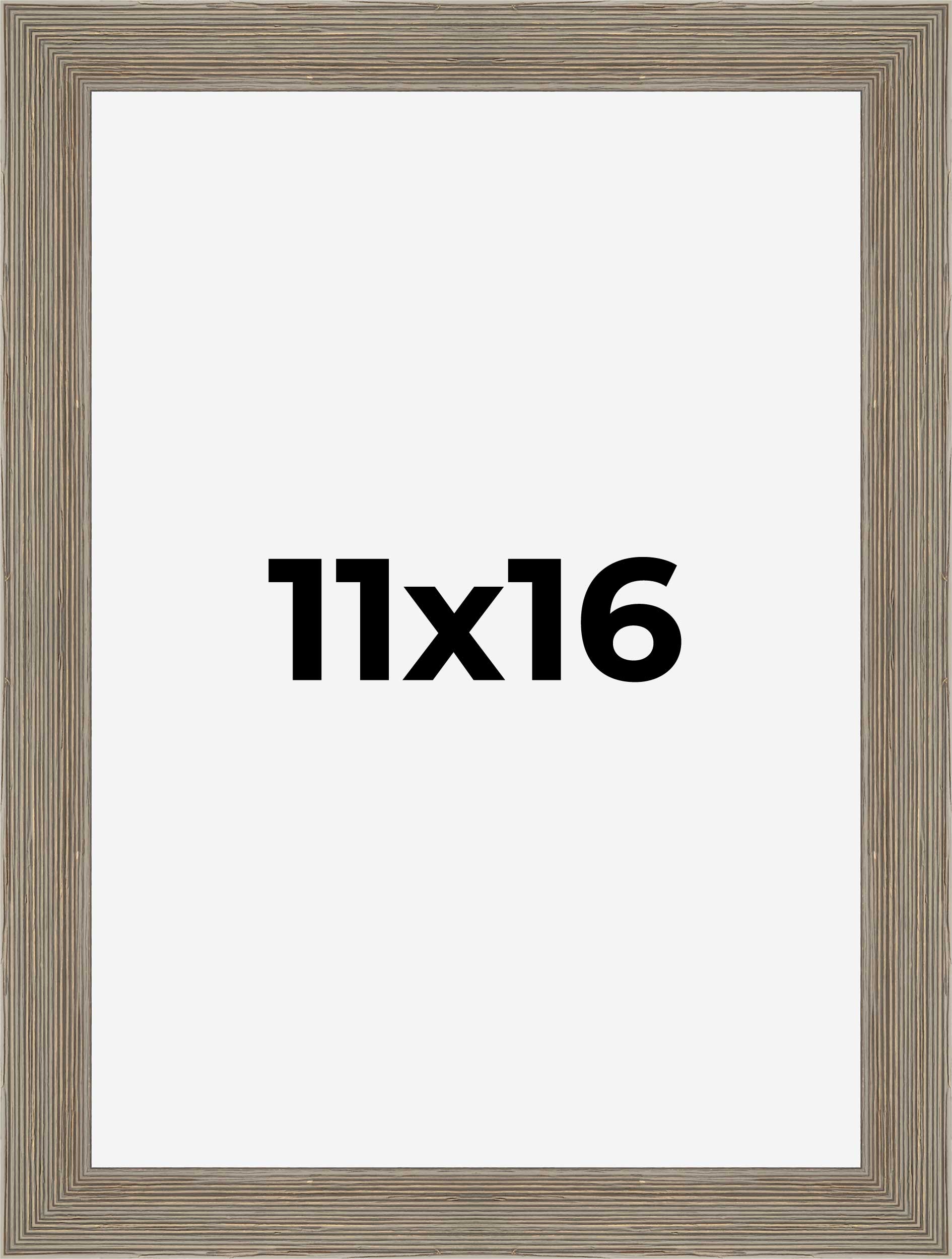 11x16 Frame Grey Real Wood Picture Frame Width 1.5 Inches | Interior Frame Depth detailed image 9