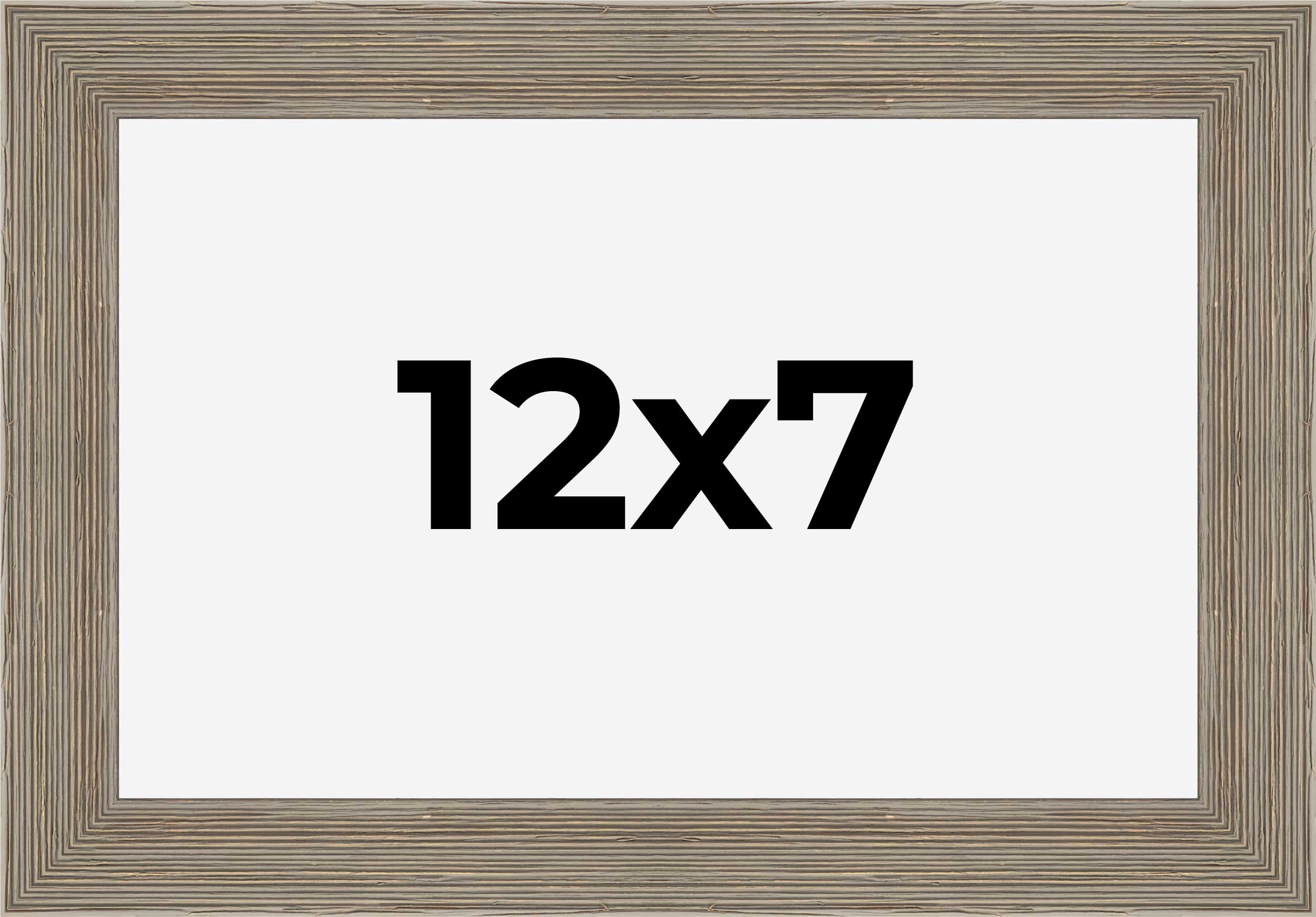 12x7 Frame Grey Real Wood Picture Frame Width 1.5 Inches | Interior Frame Depth detailed image 9