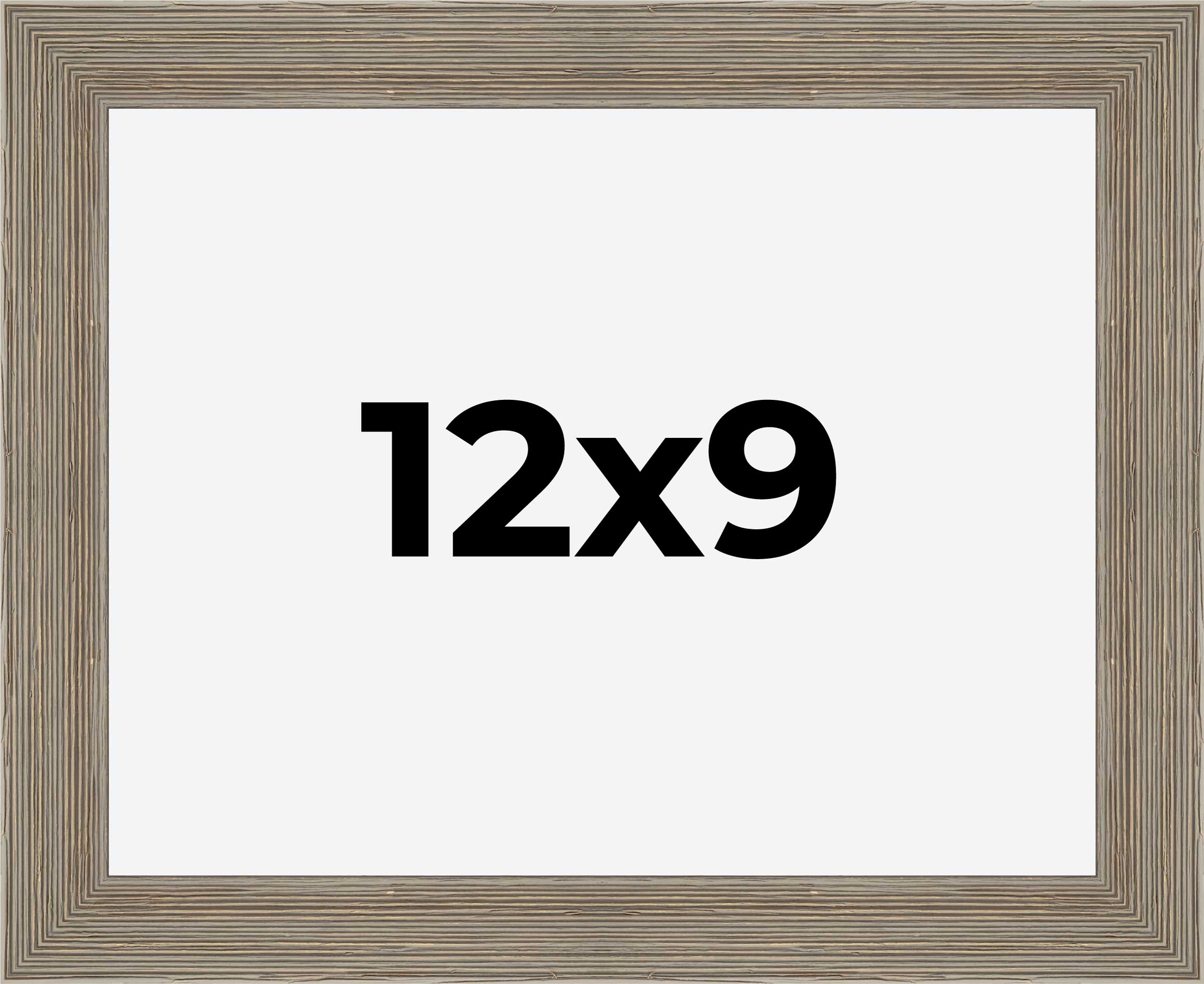 12x9 Frame Grey Real Wood Picture Frame Width 1.5 Inches | Interior Frame Depth - Picture 9 of 9