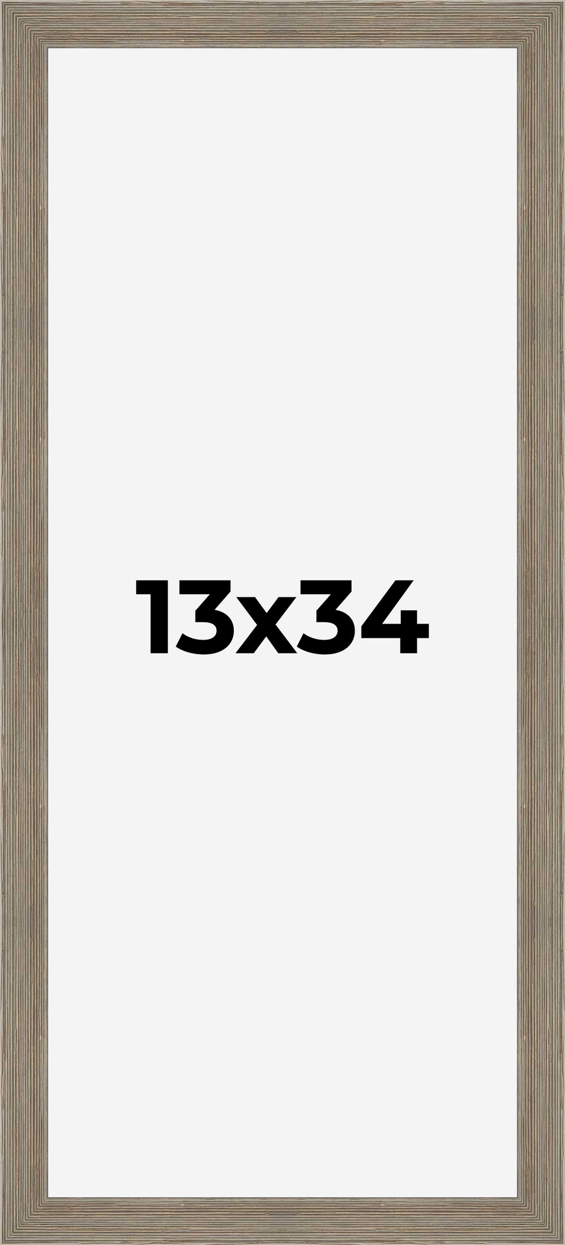 13x34 Frame Grey Real Wood Picture Frame Width 1.5 Inches | Interior Frame Depth - Picture 9 of 9