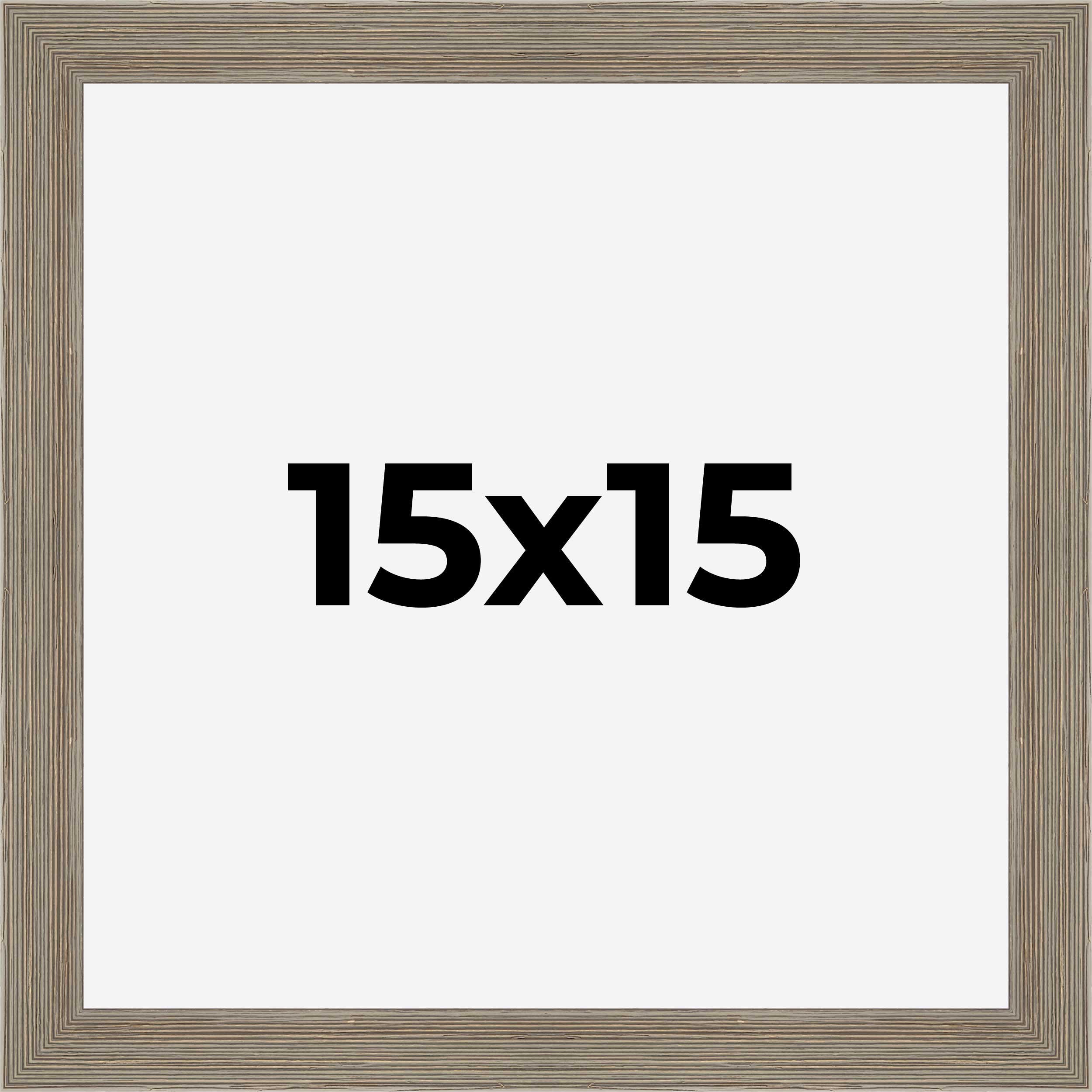 15x15 Frame Grey Real Wood Picture Frame Width 1.5 Inches | Interior Frame Depth detailed image 9