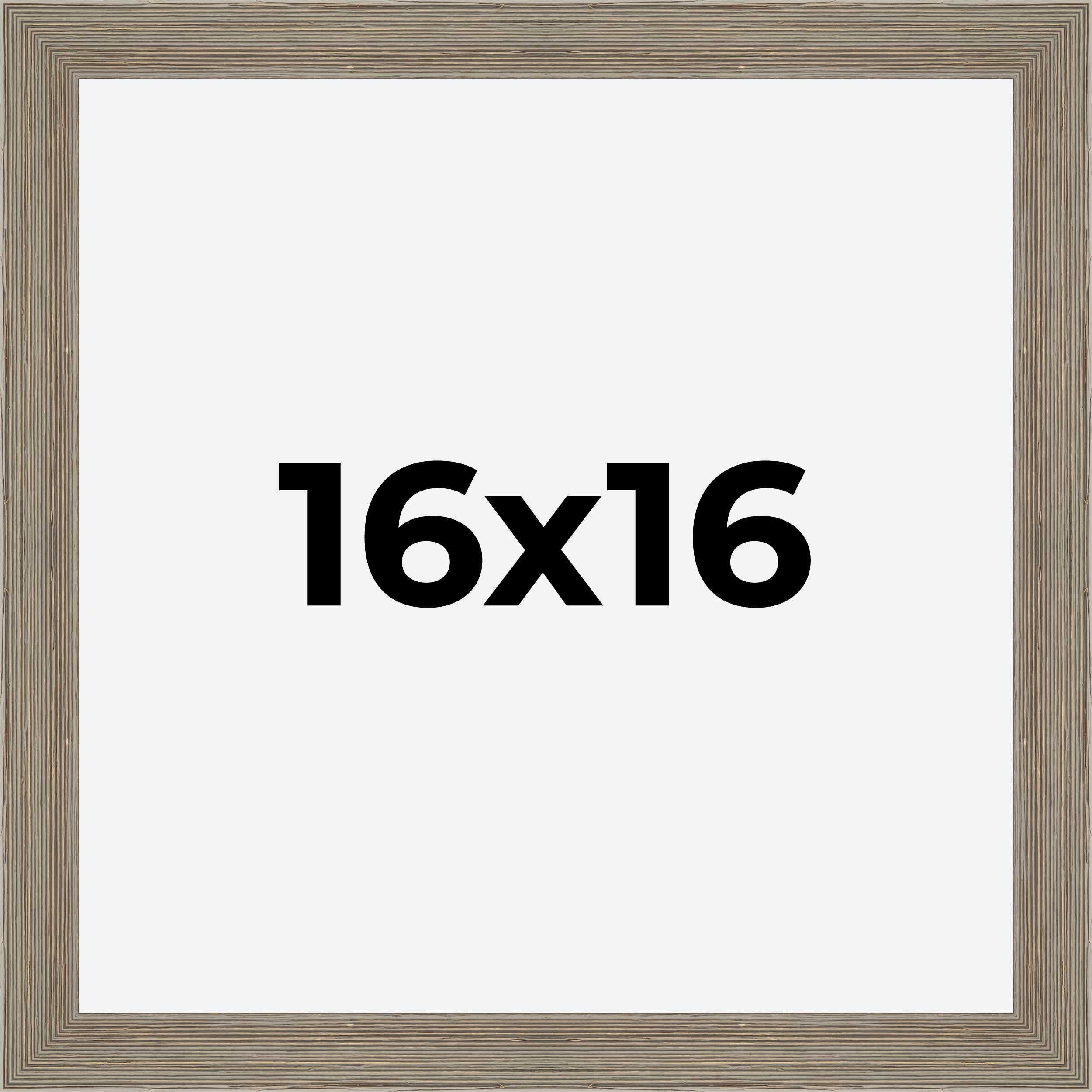 16x16 Frame Grey Real Wood Picture Frame Width 1.5 Inches | Interior Frame Depth detailed image 9