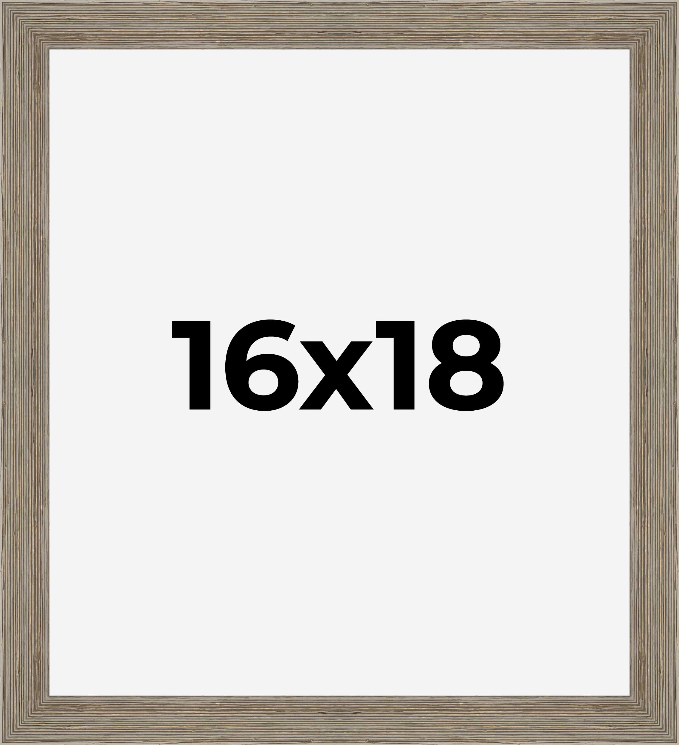 16x18 Frame Grey Real Wood Picture Frame Width 1.5 Inches | Interior Frame Depth detailed image 9