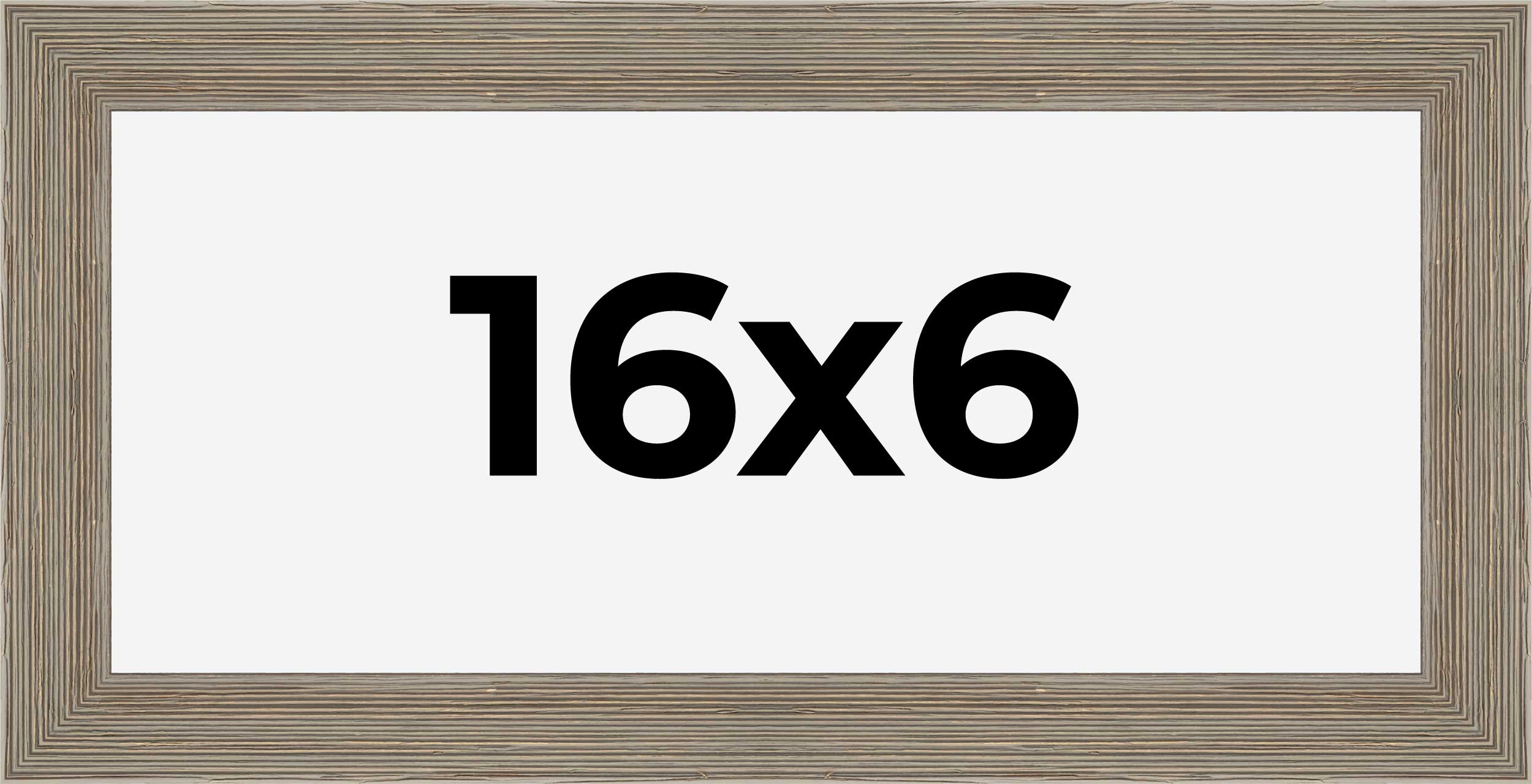 16x6 Frame Grey Real Wood Picture Frame Width 1.5 Inches | Interior Frame Depth detailed image 9
