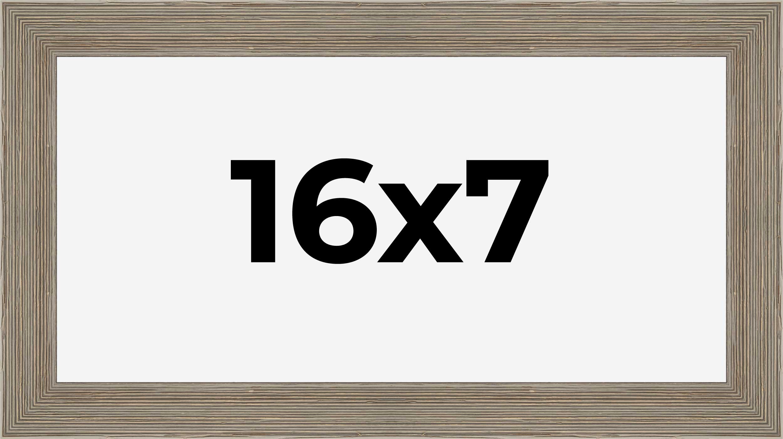 16x7 Frame Grey Real Wood Picture Frame Width 1.5 Inches | Interior Frame Depth product image view 9