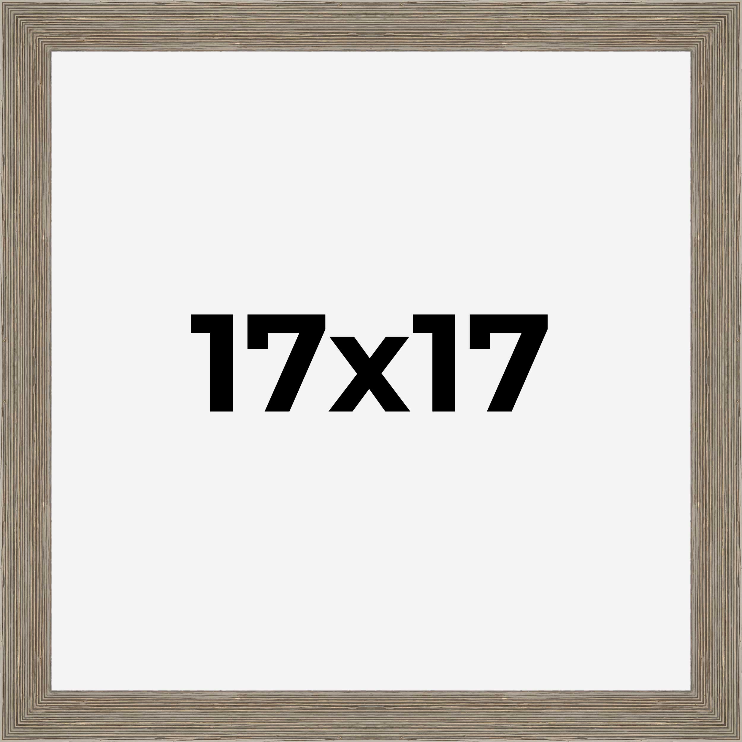 17x17 Frame Grey Real Wood Picture Frame Width 1.5 Inches | Interior Frame Depth detailed image 9