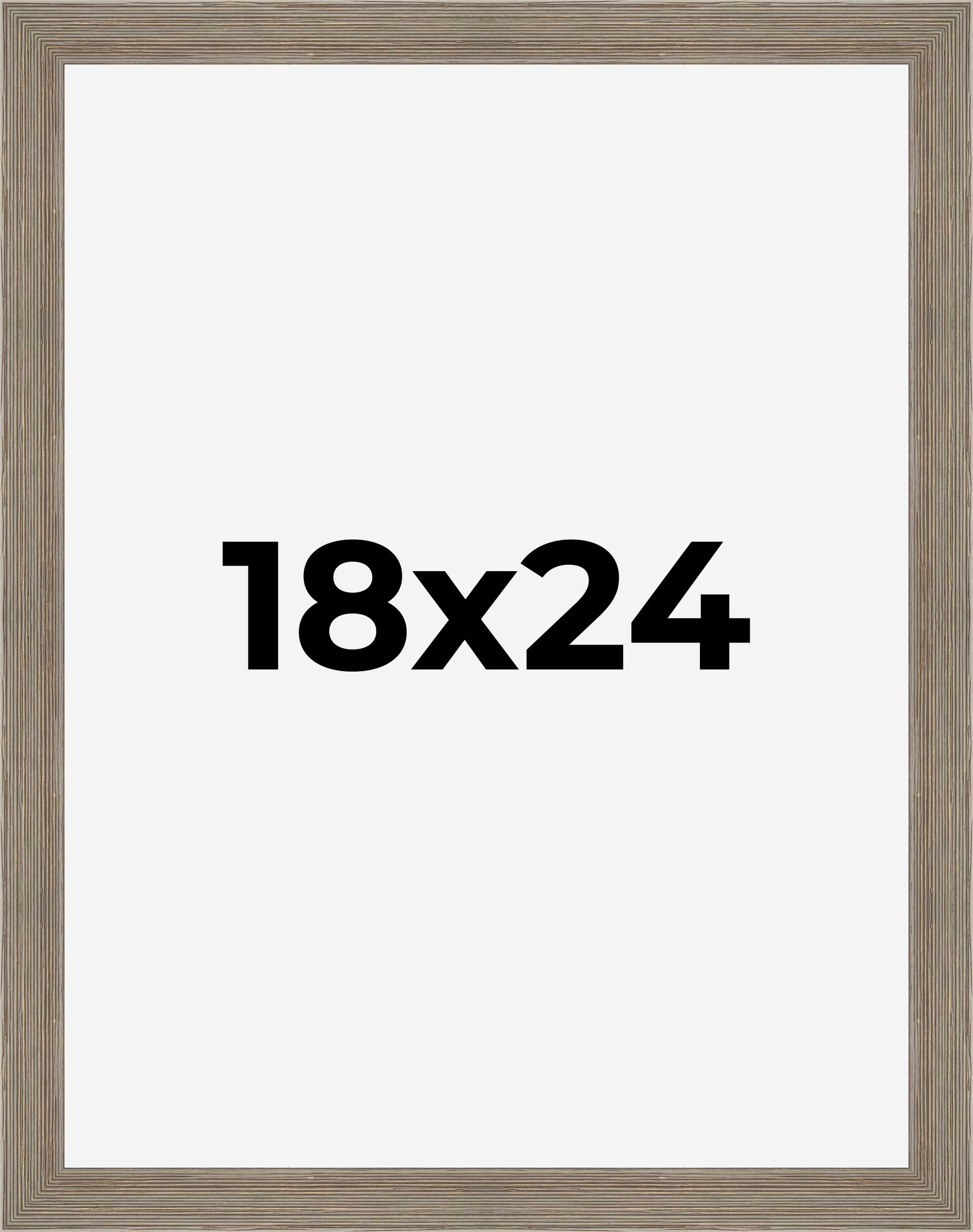 18x24 Frame Grey Real Wood Picture Frame Width 1.5 Inches | Interior Frame Depth detailed image 9