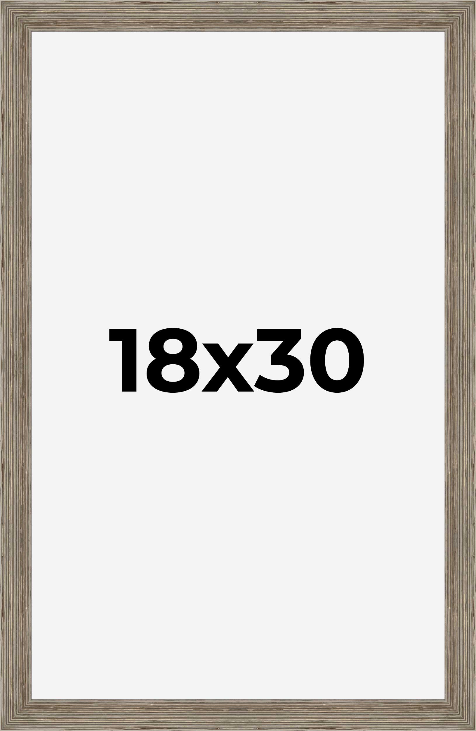 18x30 Frame Grey Real Wood Picture Frame Width 1.5 Inches | Interior Frame Depth detailed image 9