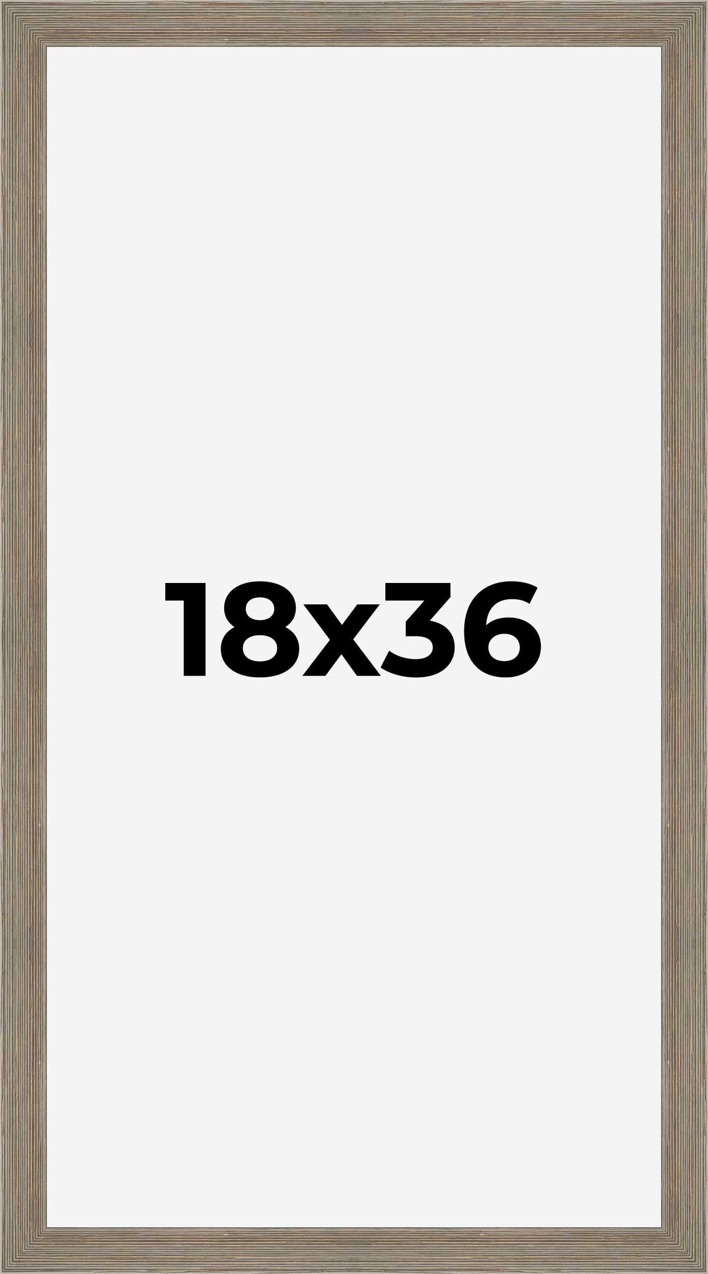 18x36 Frame Grey Real Wood Picture Frame Width 1.5 Inches | Interior Frame Depth product image view 9