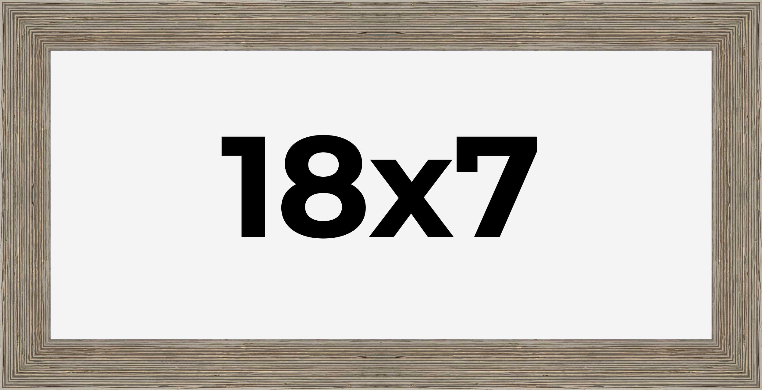 18x7 Frame Grey Real Wood Picture Frame Width 1.5 Inches | Interior Frame Depth detailed image 9