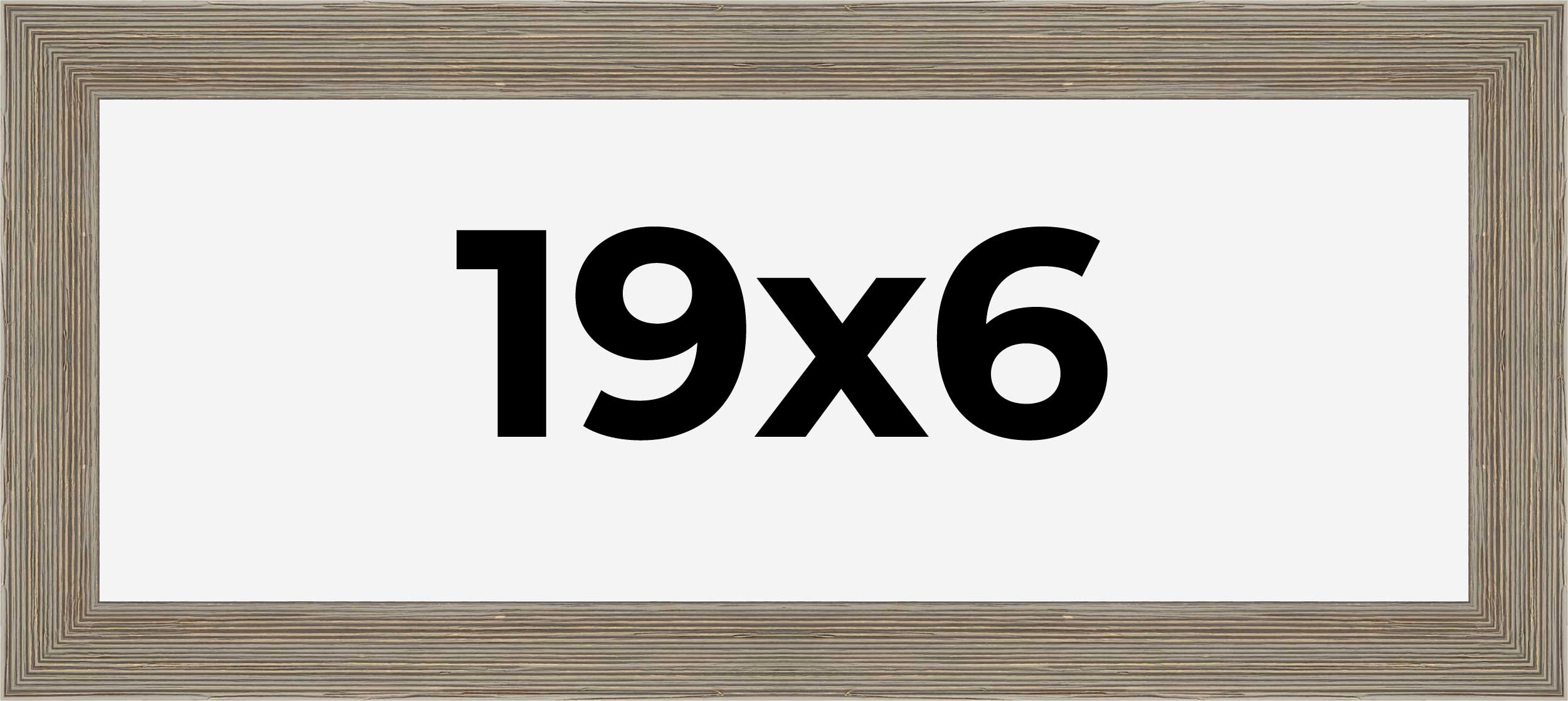 19x6 Frame Grey Real Wood Picture Frame Width 1.5 Inches | Interior Frame Depth detailed image 9