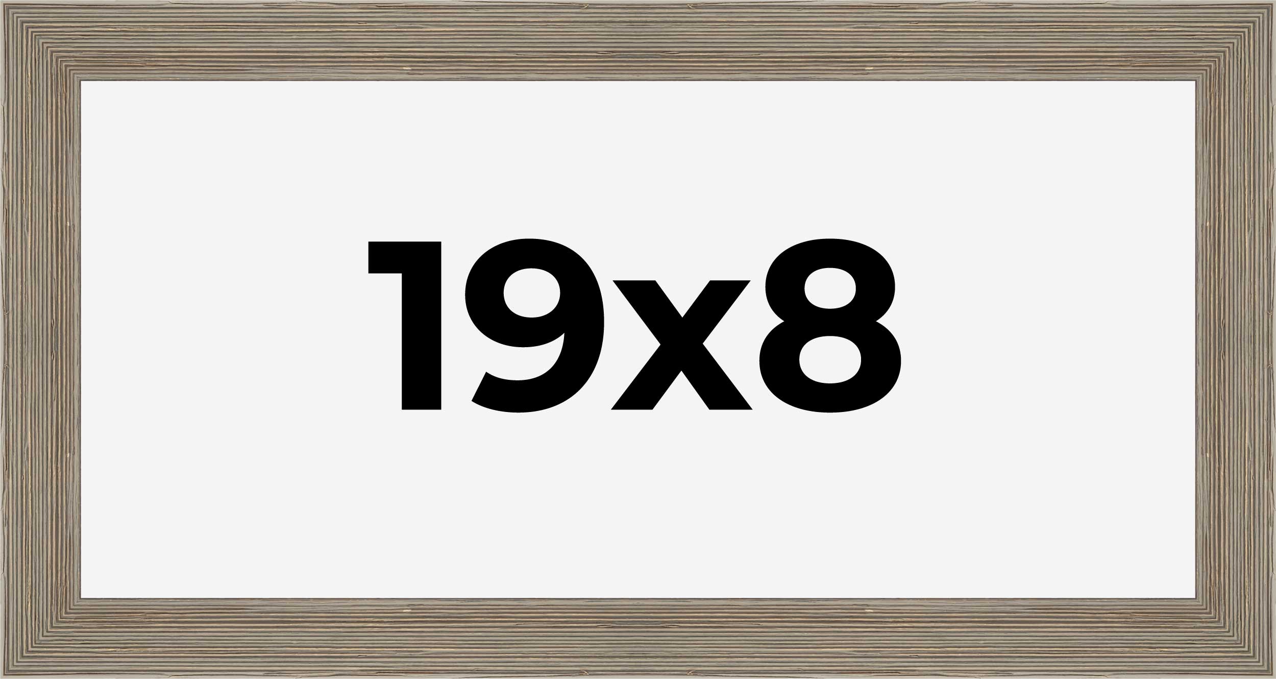 19x8 Frame Grey Real Wood Picture Frame Width 1.5 Inches | Interior Frame Depth detailed image 9