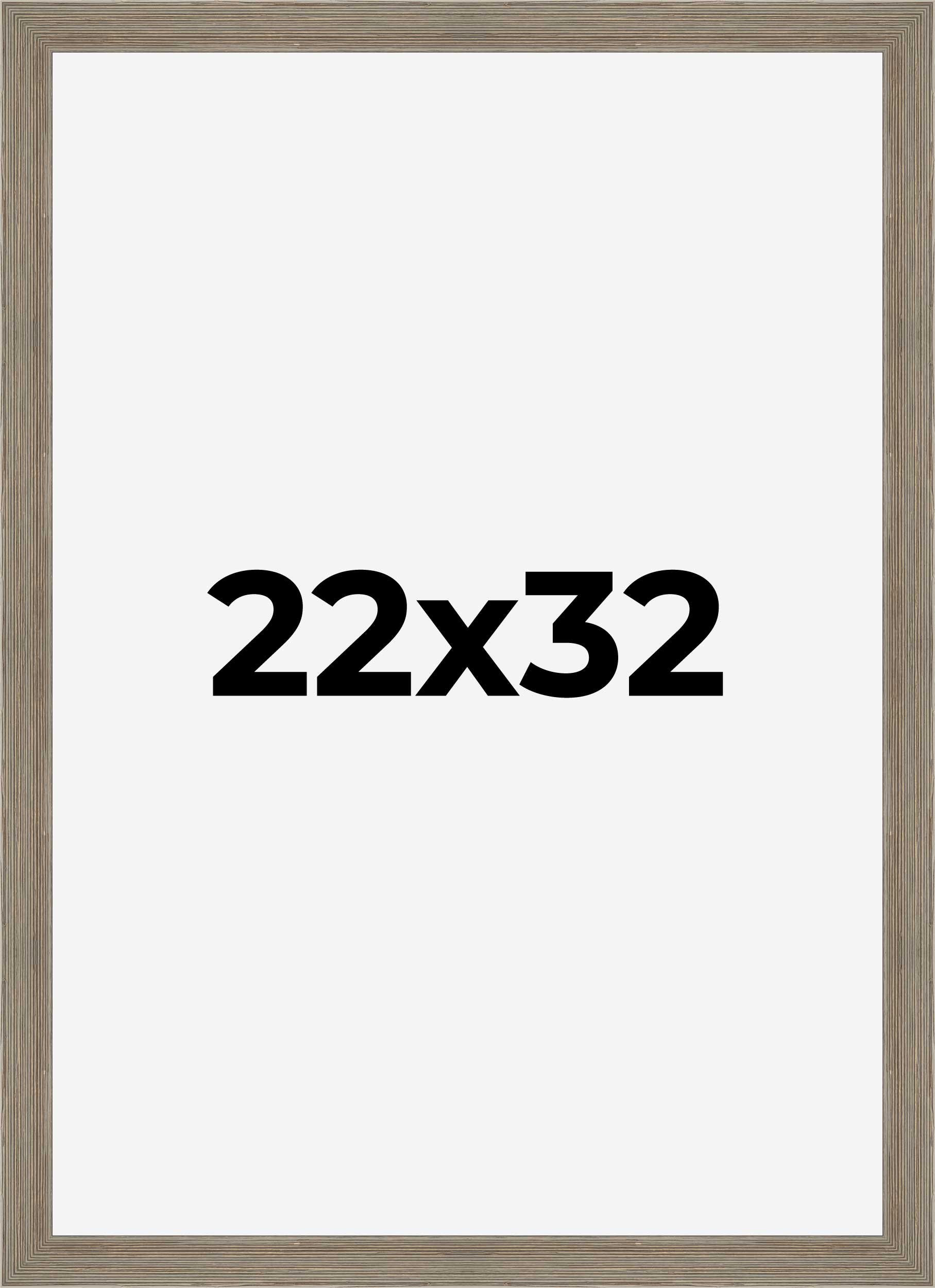 22x32 Frame Grey Real Wood Picture Frame Width 1.5 Inches | Interior Frame Depth product image view 9