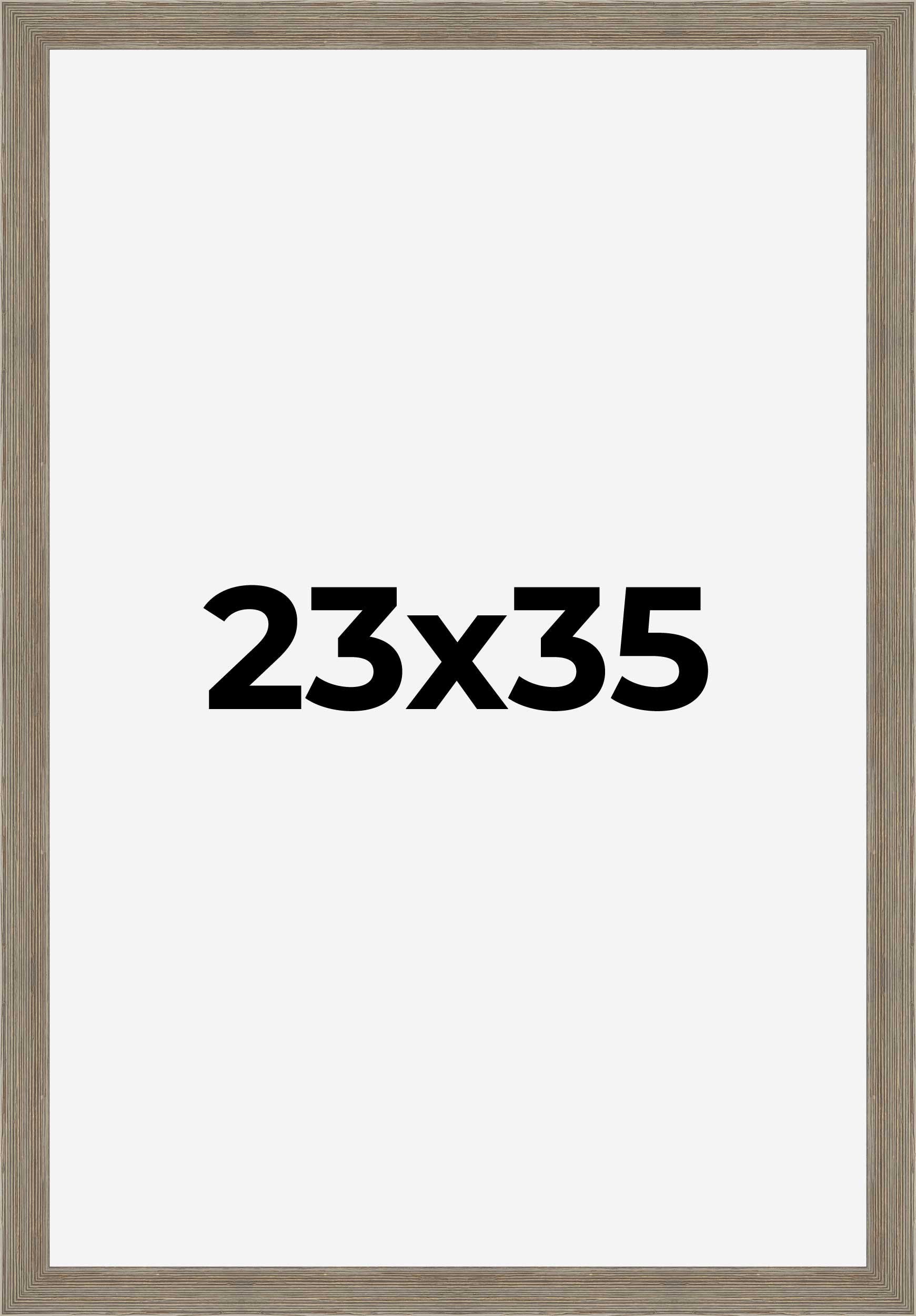 23x35 Frame Grey Real Wood Picture Frame Width 1.5 Inches | Interior Frame Depth