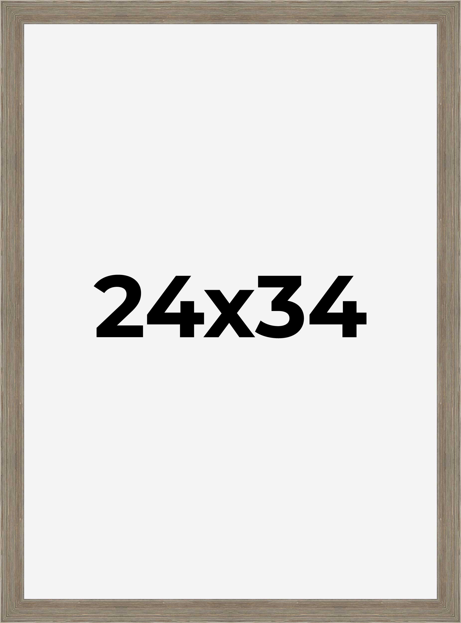 24x34 Frame Grey Real Wood Picture Frame Width 1.5 Inches | Interior Frame Depth detailed image 9