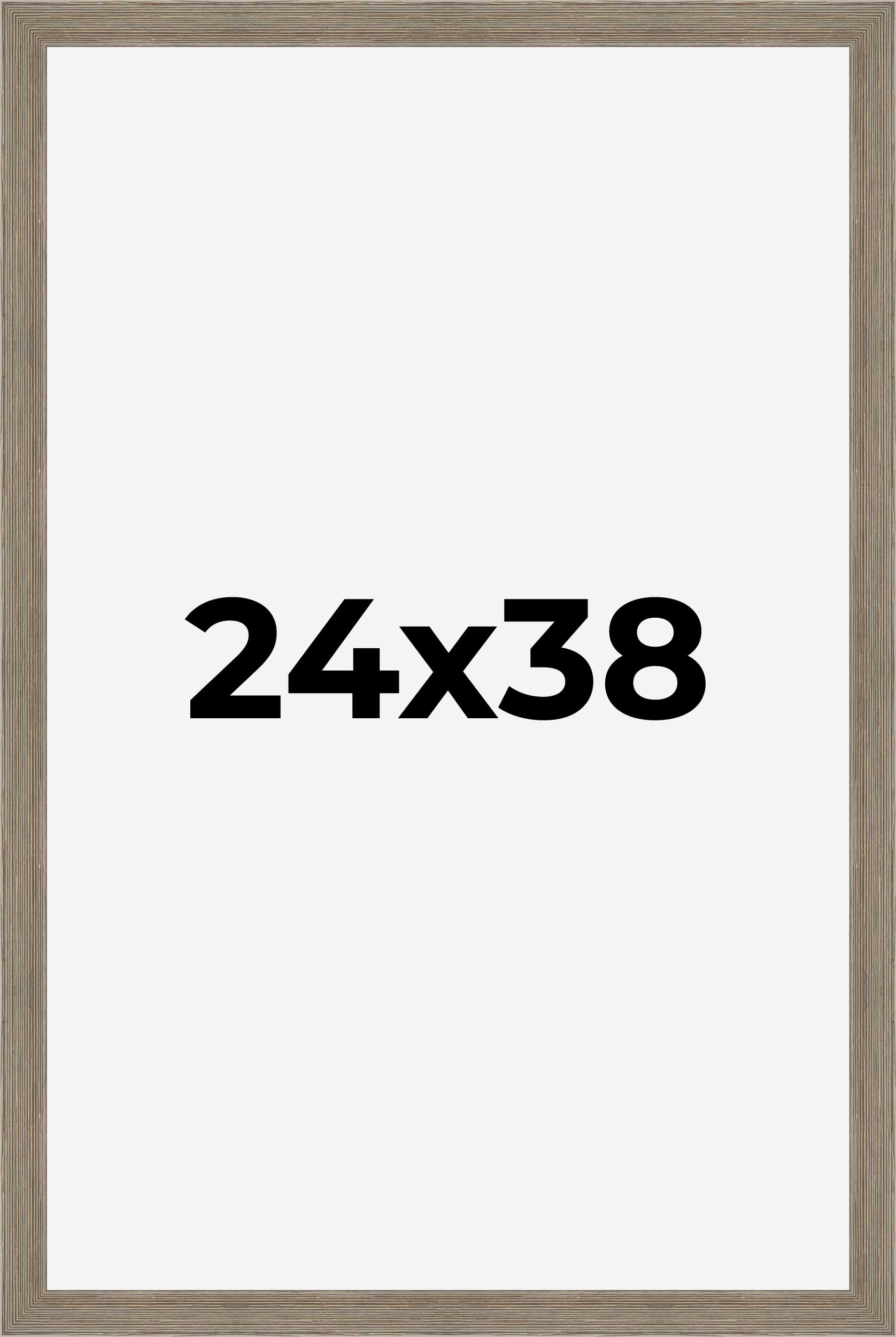24x38 Frame Grey Real Wood Picture Frame Width 1.5 Inches | Interior Frame Depth detailed image 9
