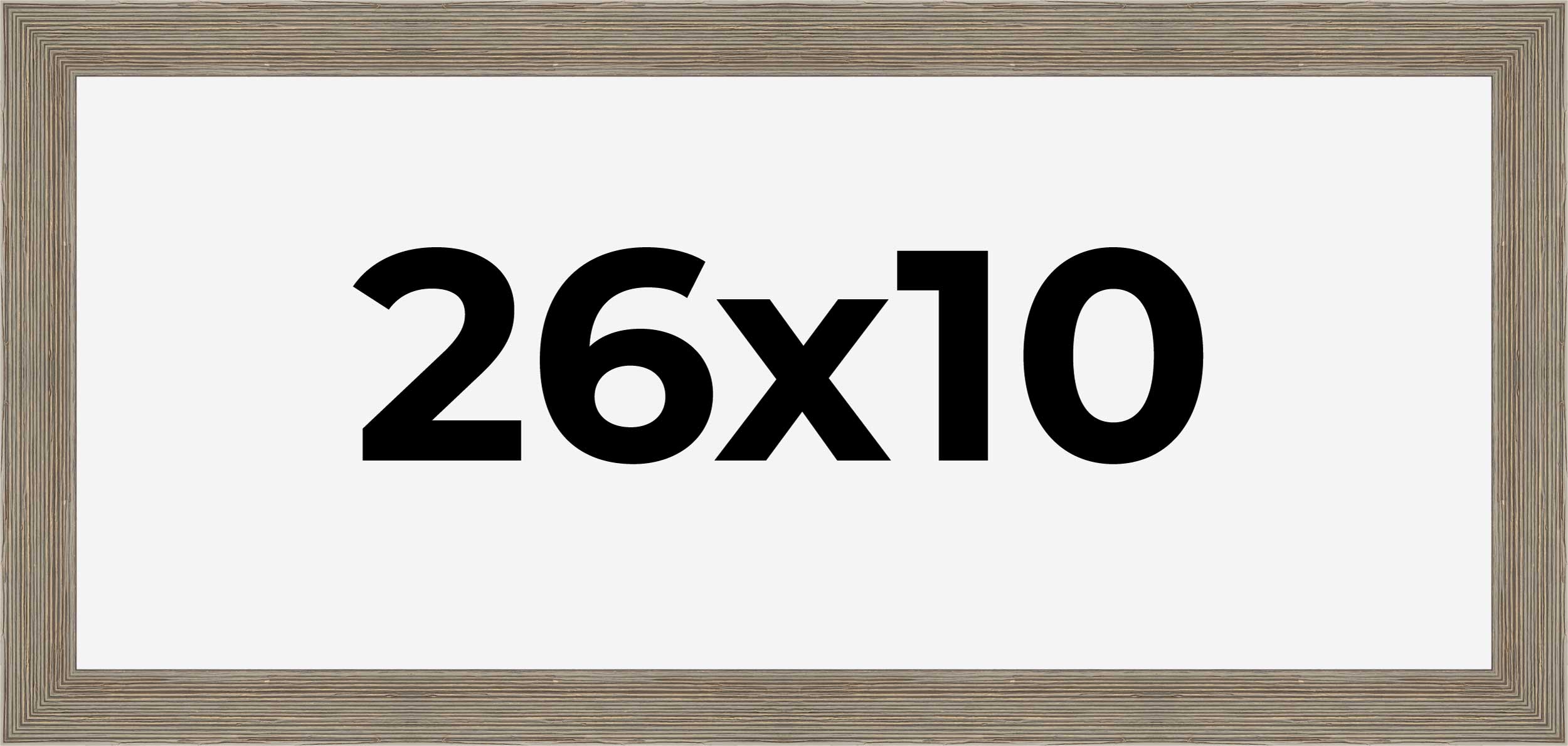 26x10 Frame Grey Real Wood Picture Frame Width 1.5 Inches | Interior Frame Depth detailed image 9