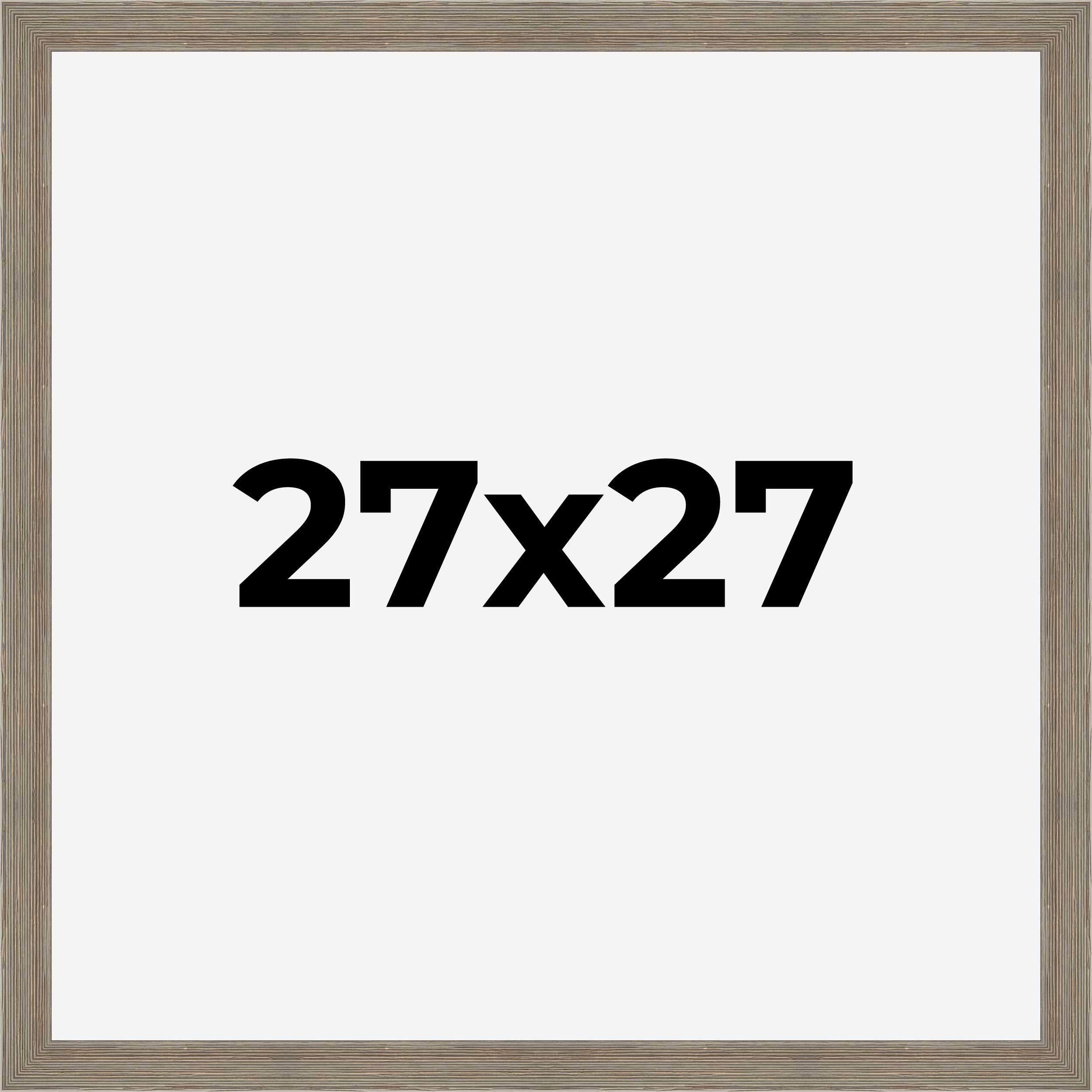 27x27 Frame Grey Real Wood Picture Frame Width 1.5 Inches | Interior Frame Depth detailed image 9