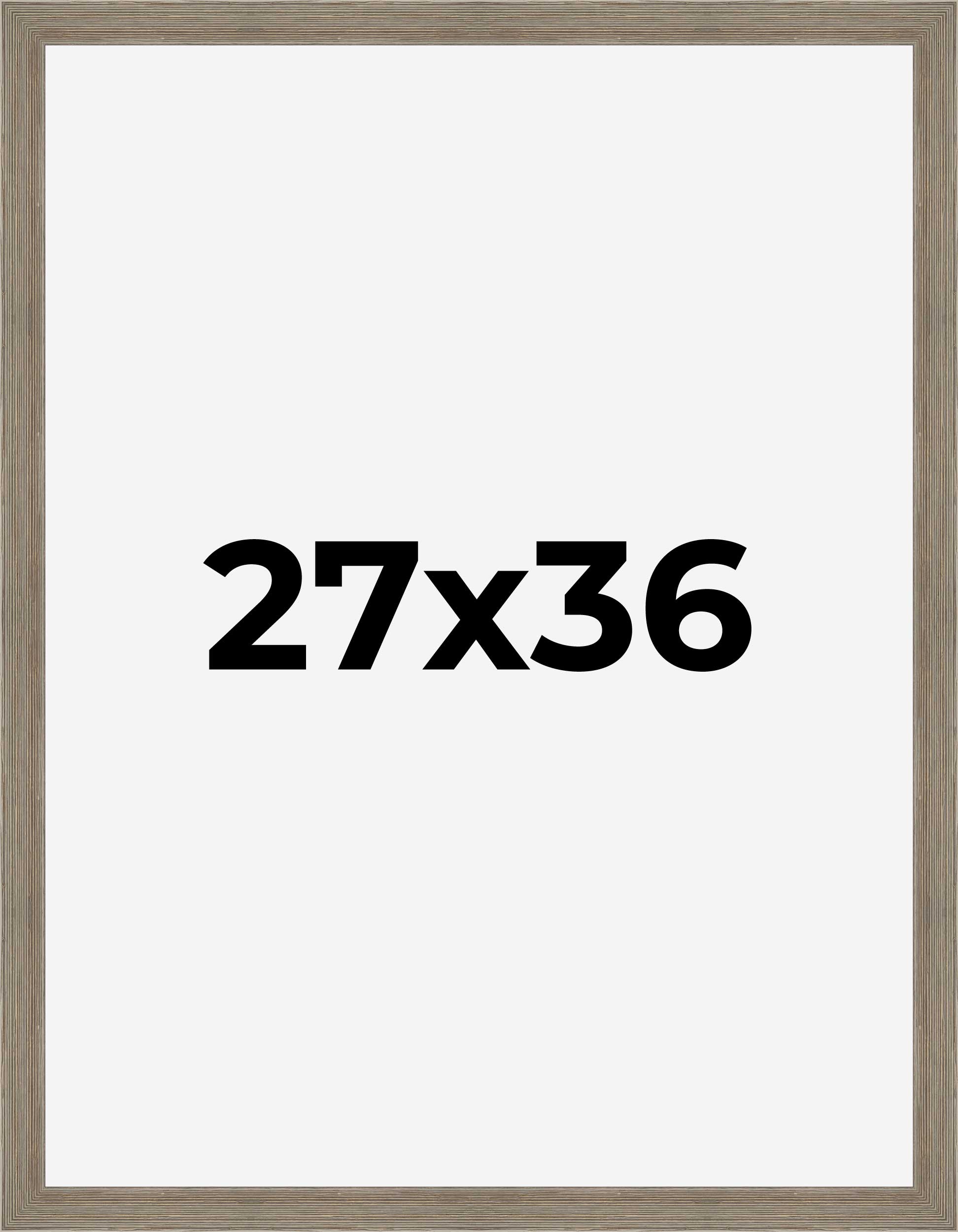 27x36 Frame Grey Real Wood Picture Frame Width 1.5 Inches | Interior Frame Depth detailed image 9