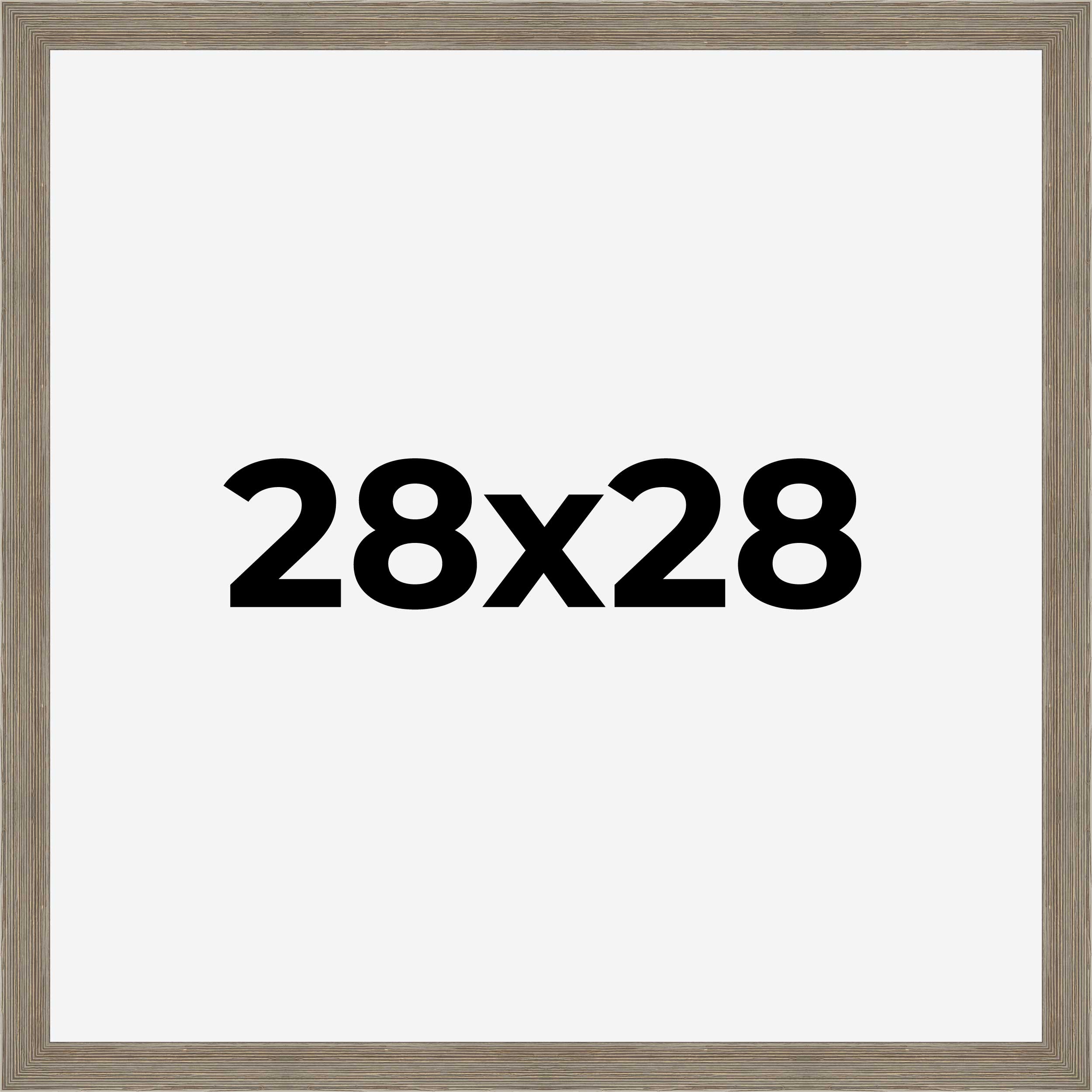 28x28 Frame Grey Real Wood Picture Frame Width 1.5 Inches | Interior Frame Depth detailed image 9