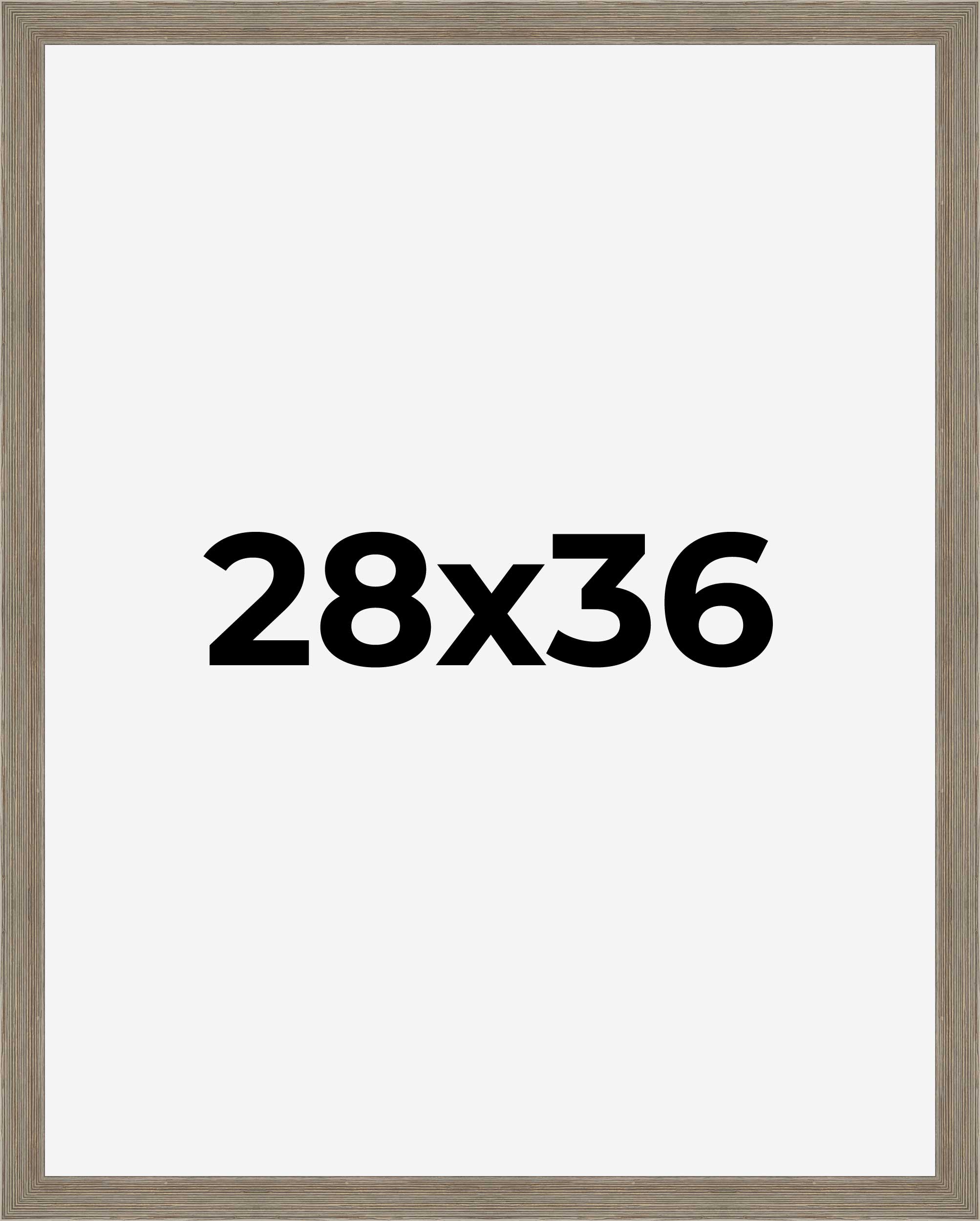 28x36 Frame Grey Real Wood Picture Frame Width 1.5 Inches | Interior Frame Depth detailed image 9