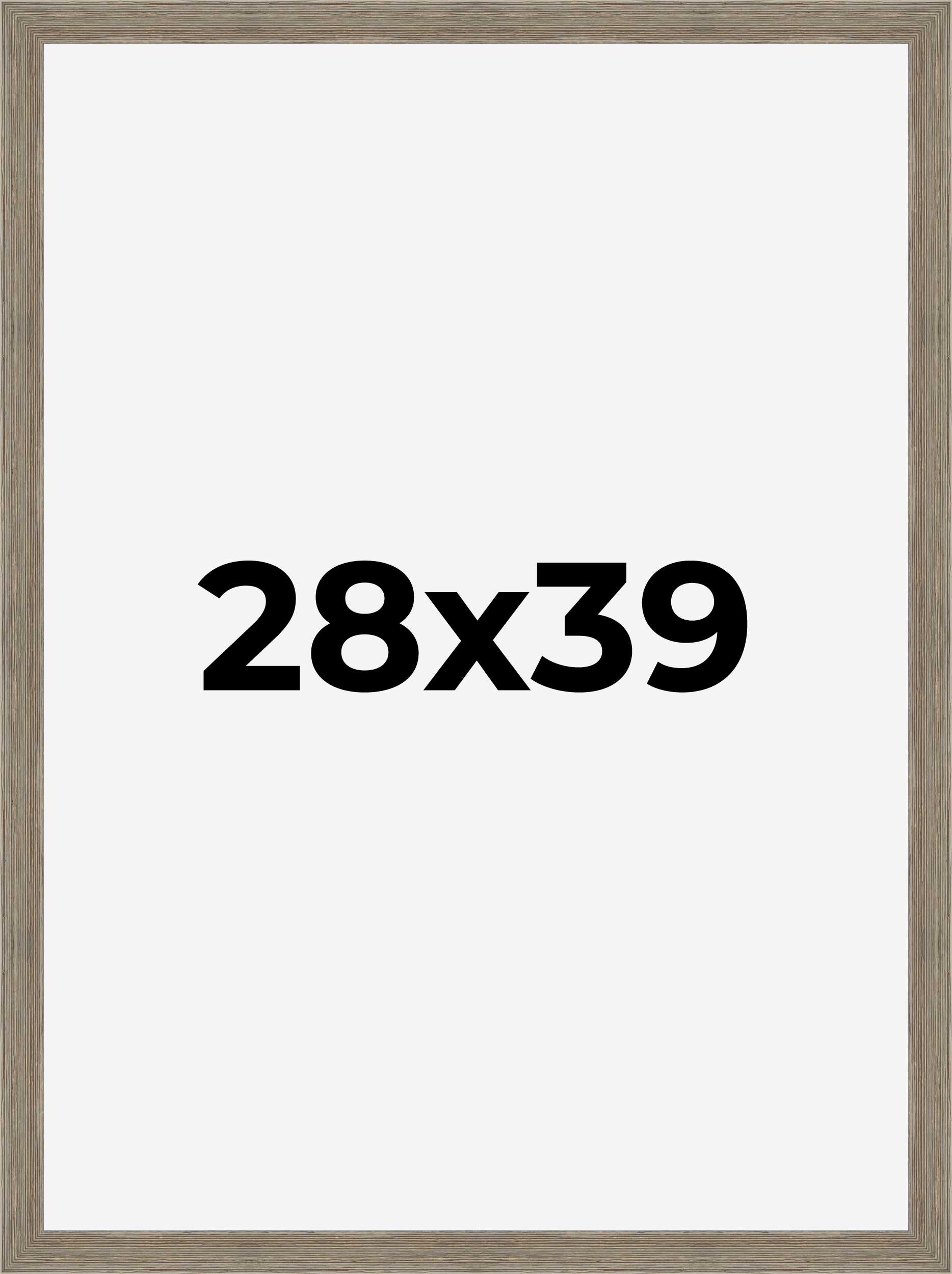 28x39 Frame Grey Real Wood Picture Frame Width 1.5 Inches | Interior Frame Depth detailed image 9