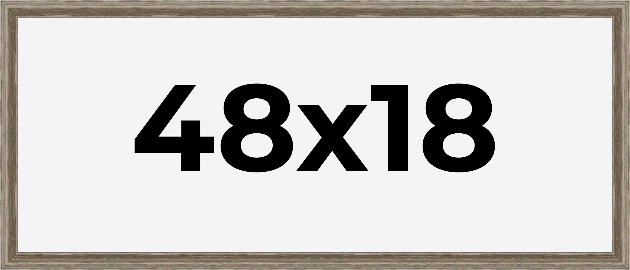 48x18 Frame Grey Real Wood Picture Frame Width 1.5 Inches | Interior Frame Depth detailed image 9