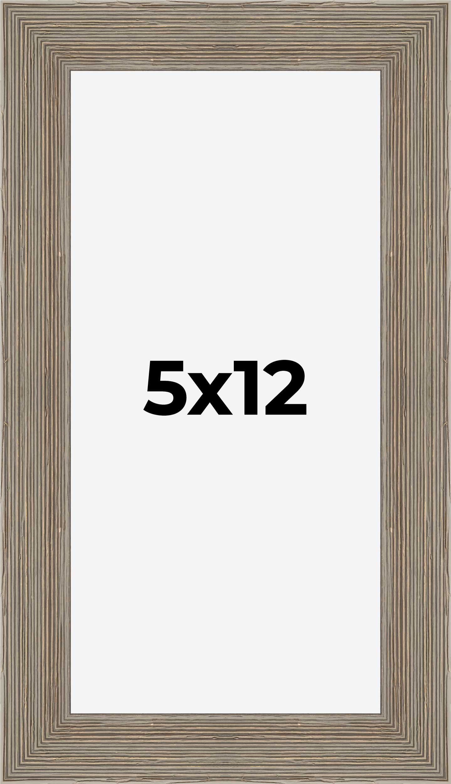 5x12 IN Frame Grey Real Wood Picture Frame Width 1.5 Inches | Interior Frame Dep product image view 9