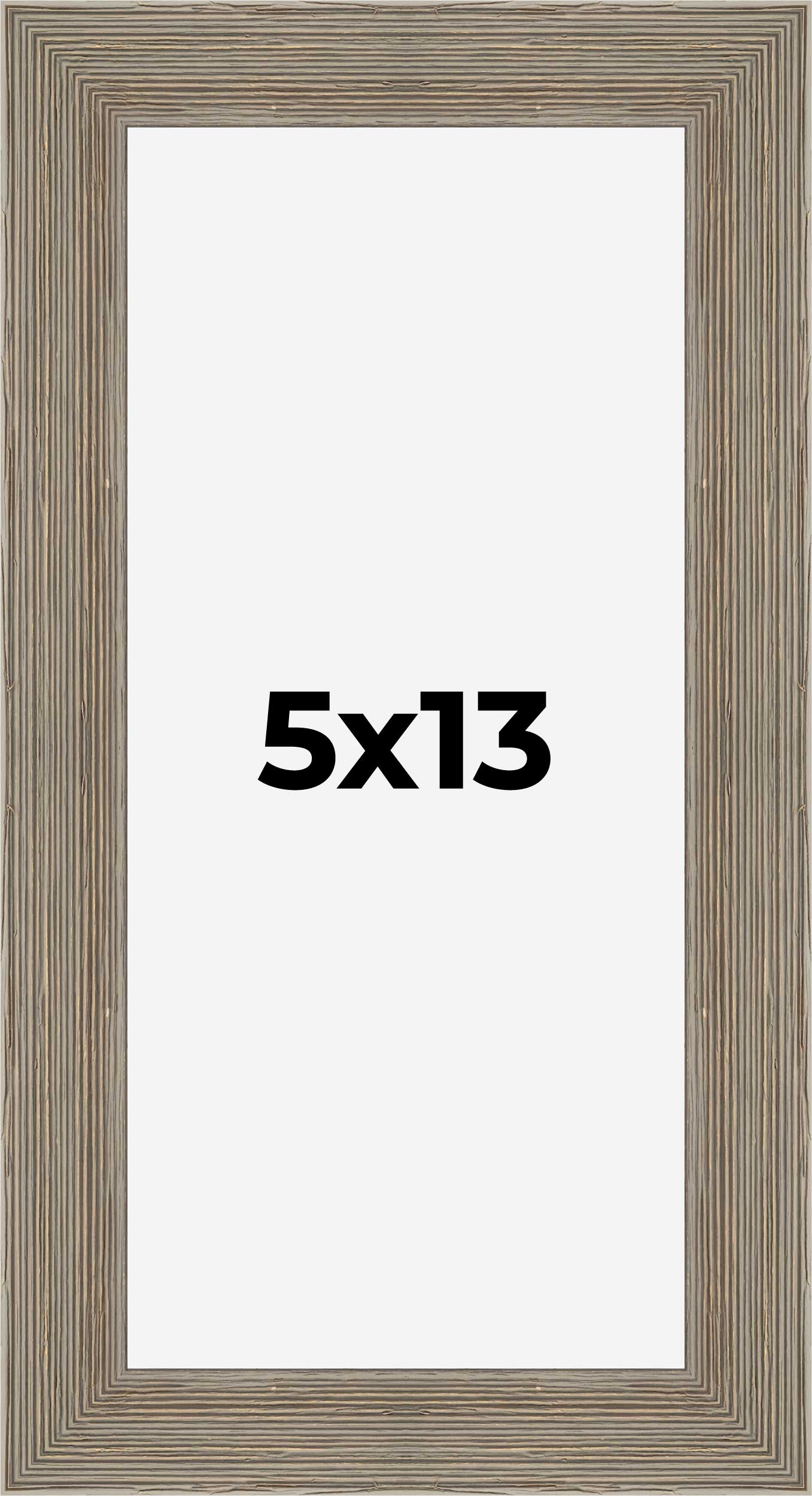 5x13 IN Frame Grey Real Wood Picture Frame Width 1.5 Inches | Interior Frame Dep detailed image 9