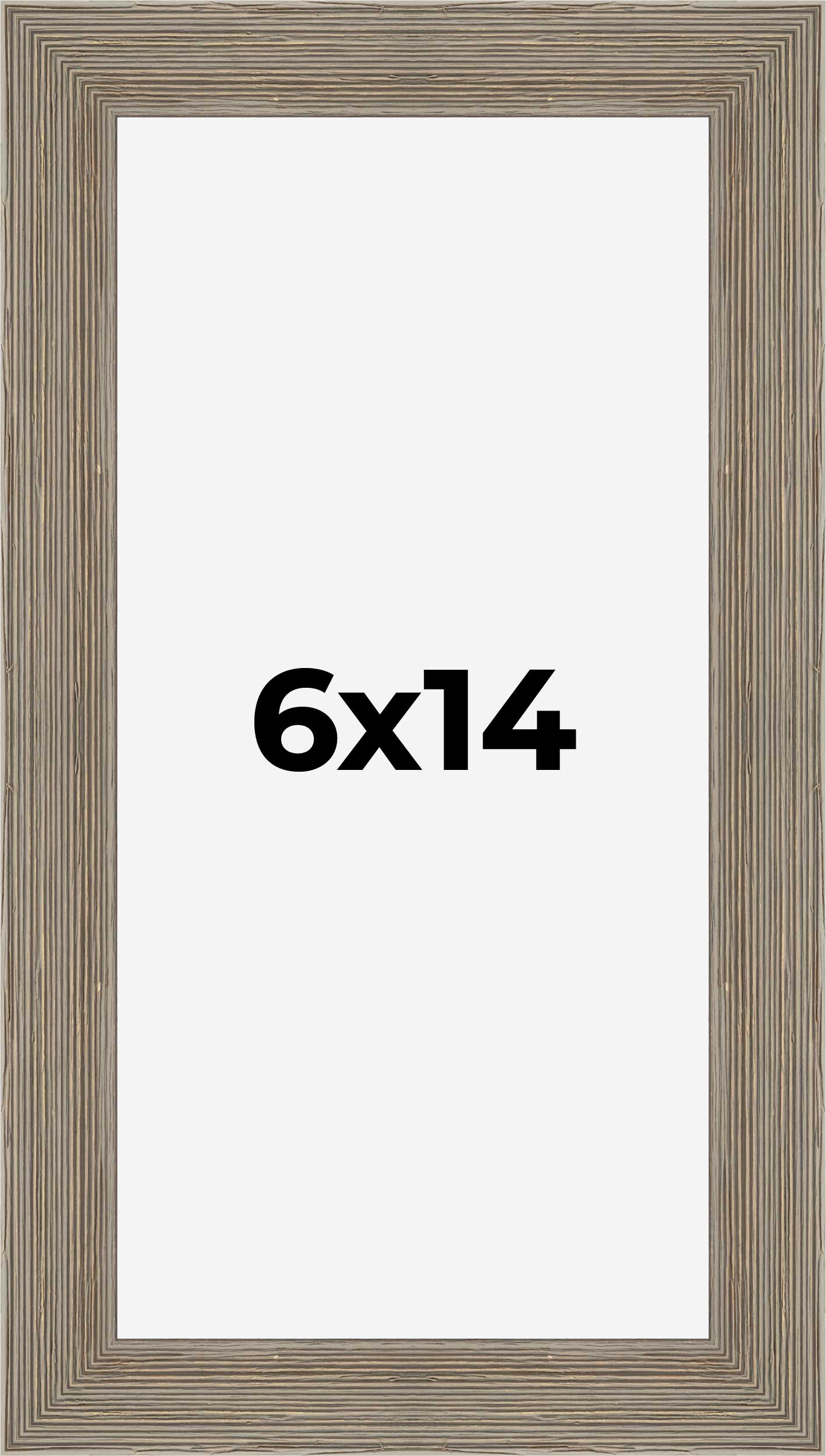 6x14 Frame Grey Real Wood Picture Frame Width 1.5 Inches | Interior Frame Depth detailed image 9