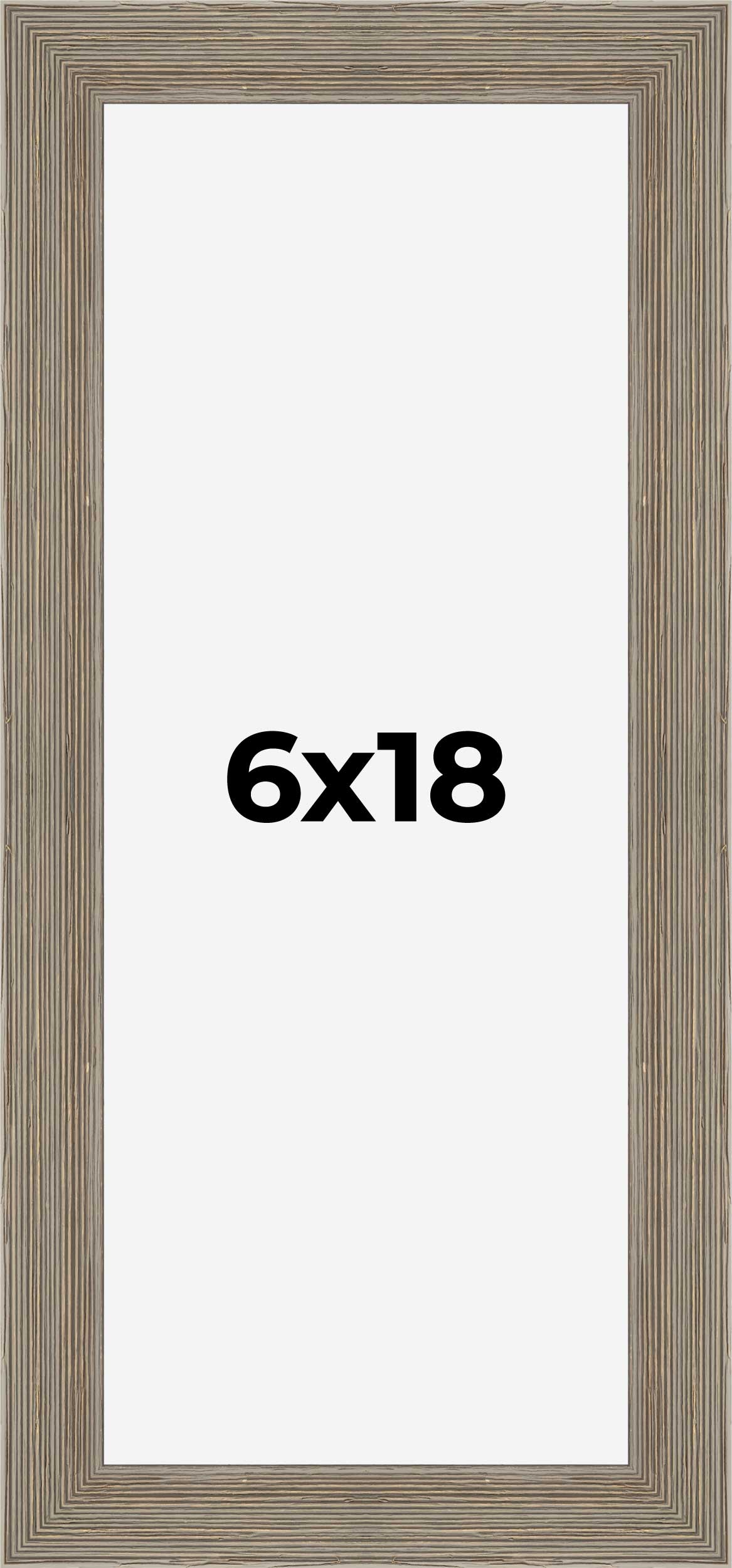 6x18 Frame Grey Real Wood Picture Frame Width 1.5 Inches | Interior Frame Depth detailed image 9