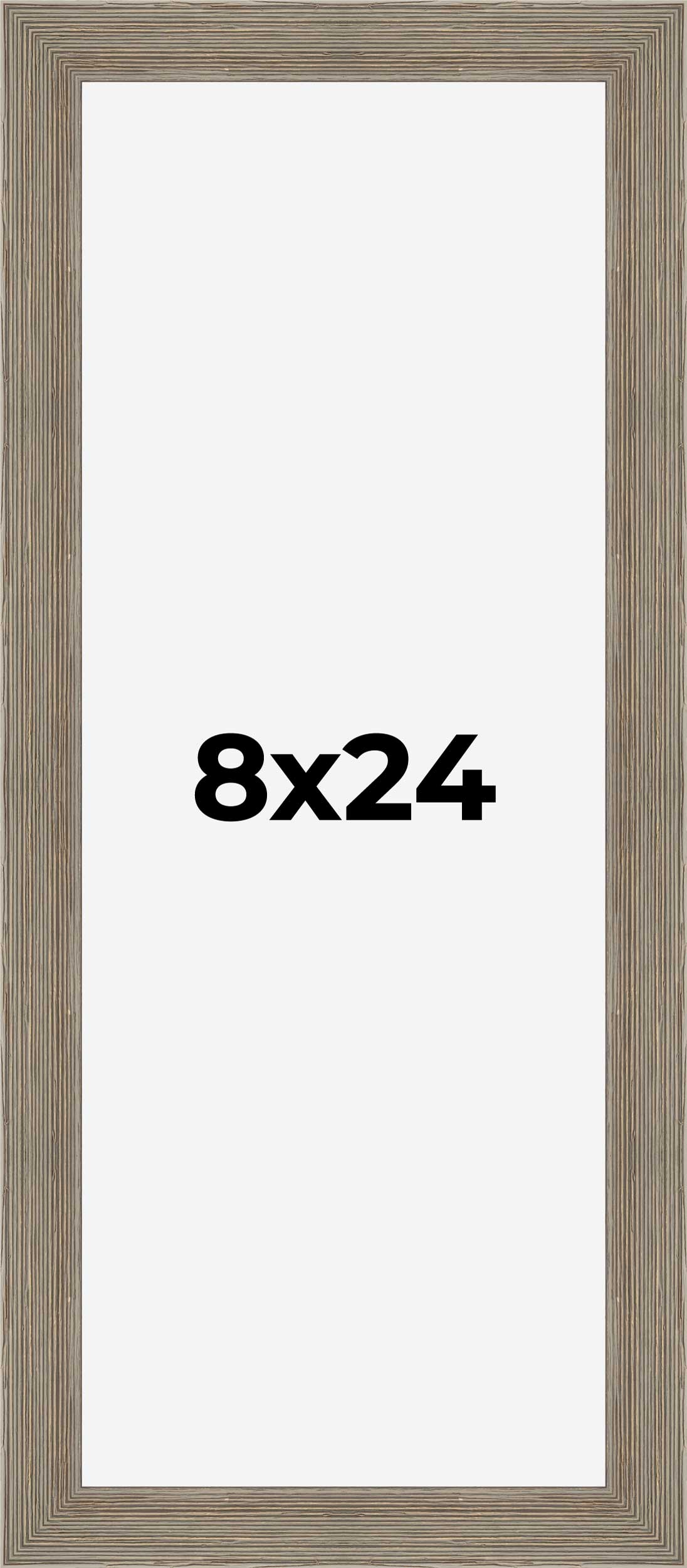 8x24 Frame Grey Real Wood Picture Frame Width 1.5 Inches | Interior Frame Depth detailed image 9