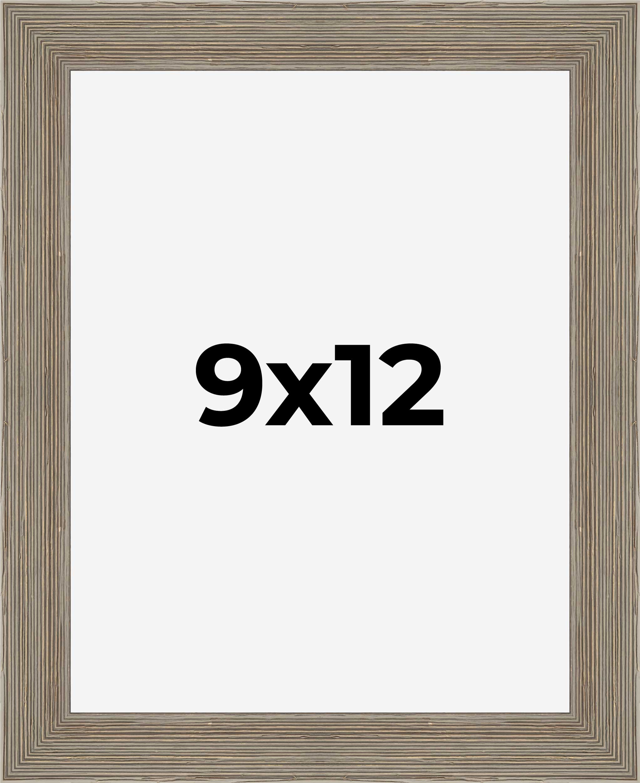 9x12 Frame Grey Real Wood Picture Frame Width 1.5 Inches | Interior Frame Depth detailed image 9