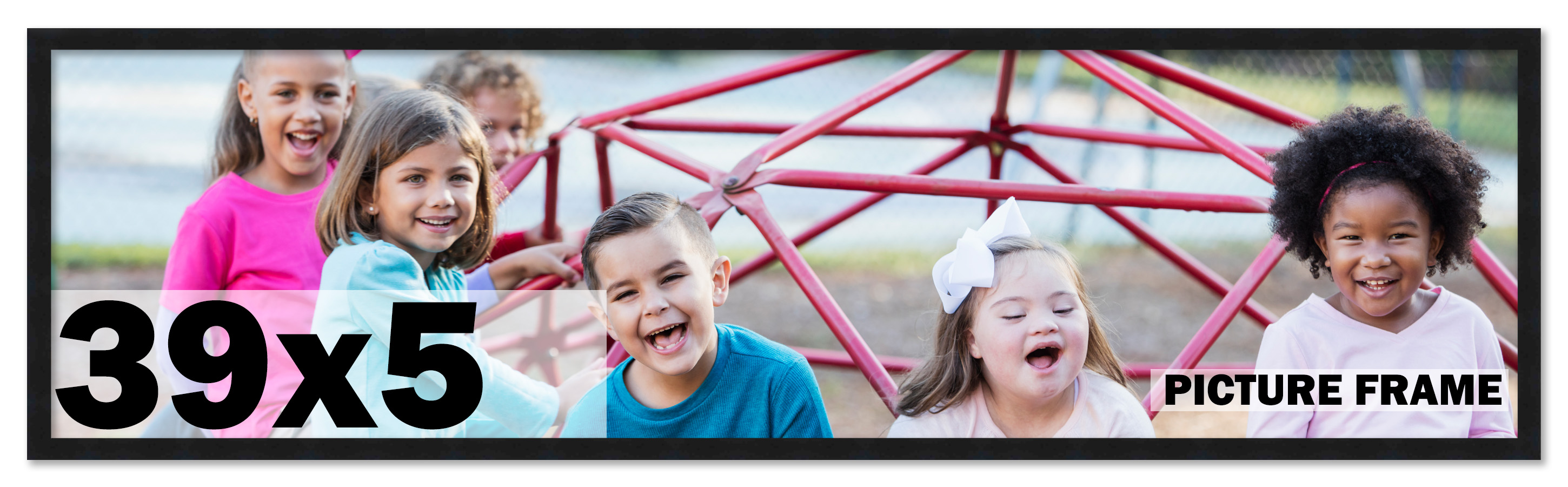 39×5 Frame Black Picture Frame Complete Modern Photo Frame UV Acrylic, Acid Free