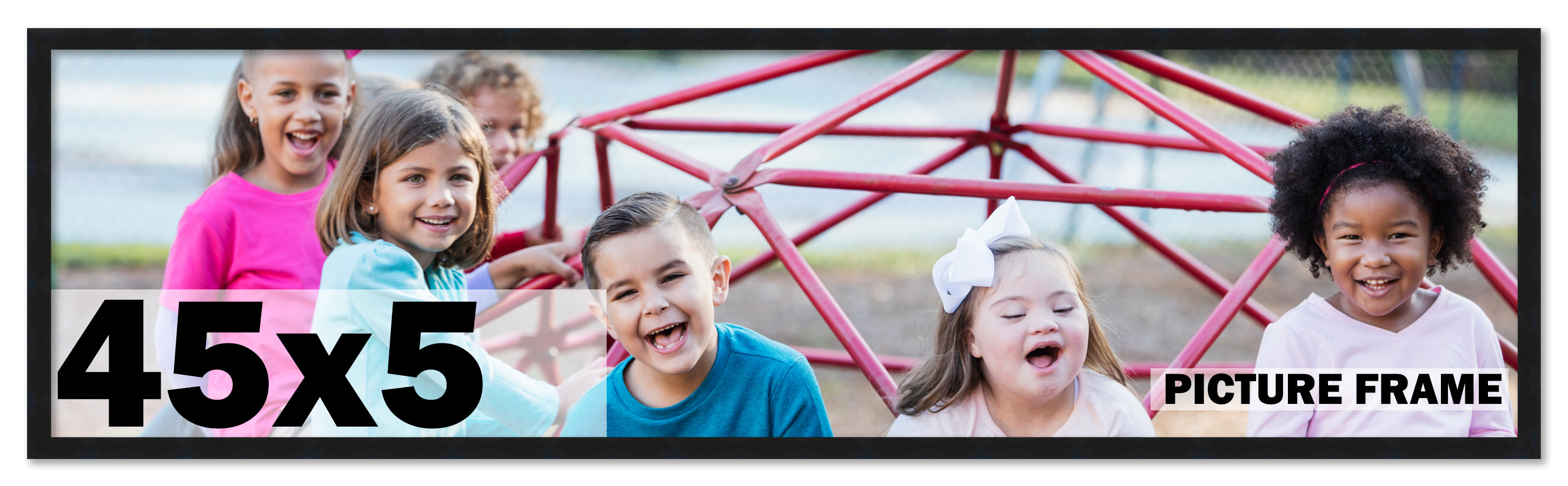 45x5 Frame Black Picture Frame Complete Modern Photo Frame UV Acrylic ...