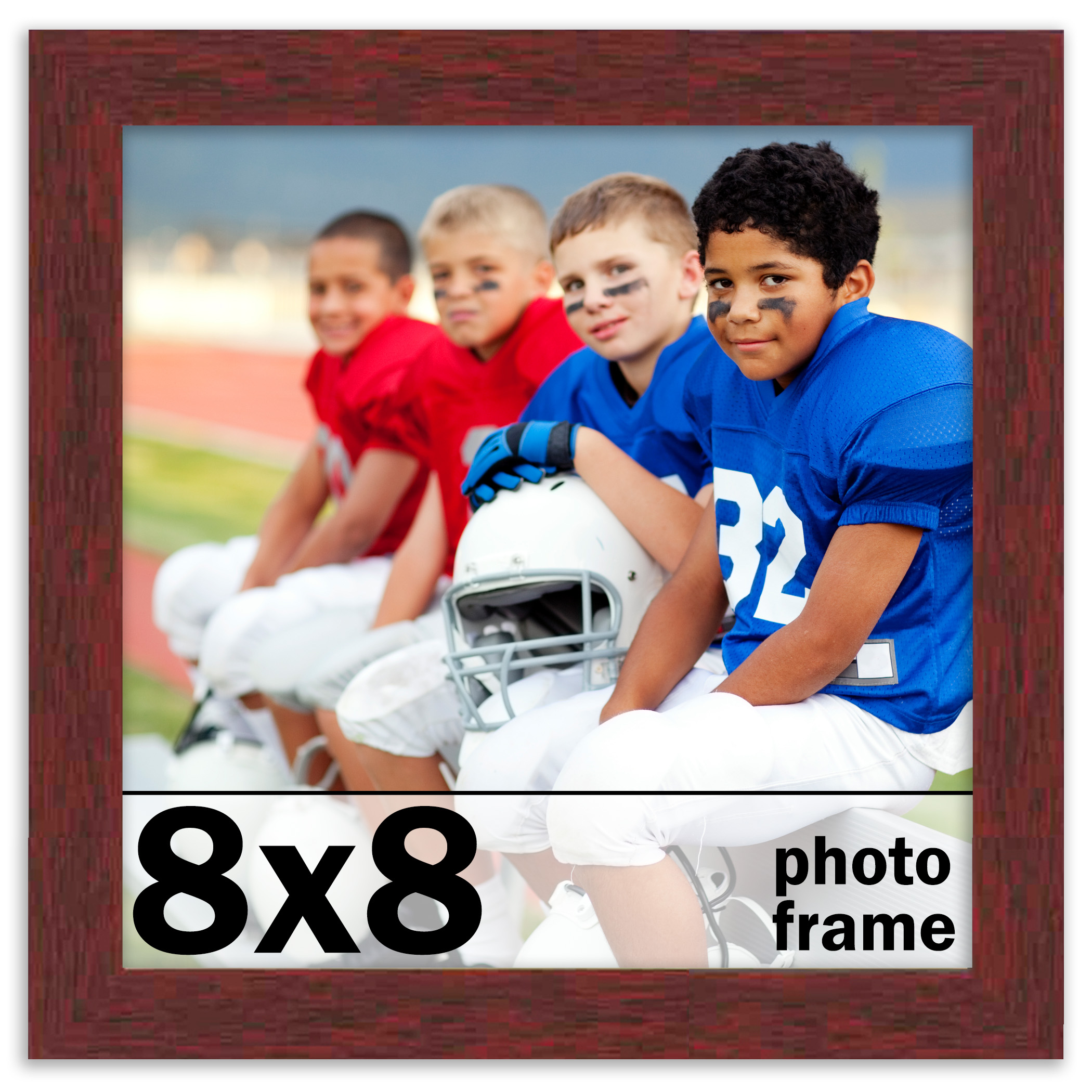 8x8 Rahmen Braun Bilderrahmen Modern Fotorahmen UV Acryl, Säurefrei ohne Passepartout - Bild 1 von 9
