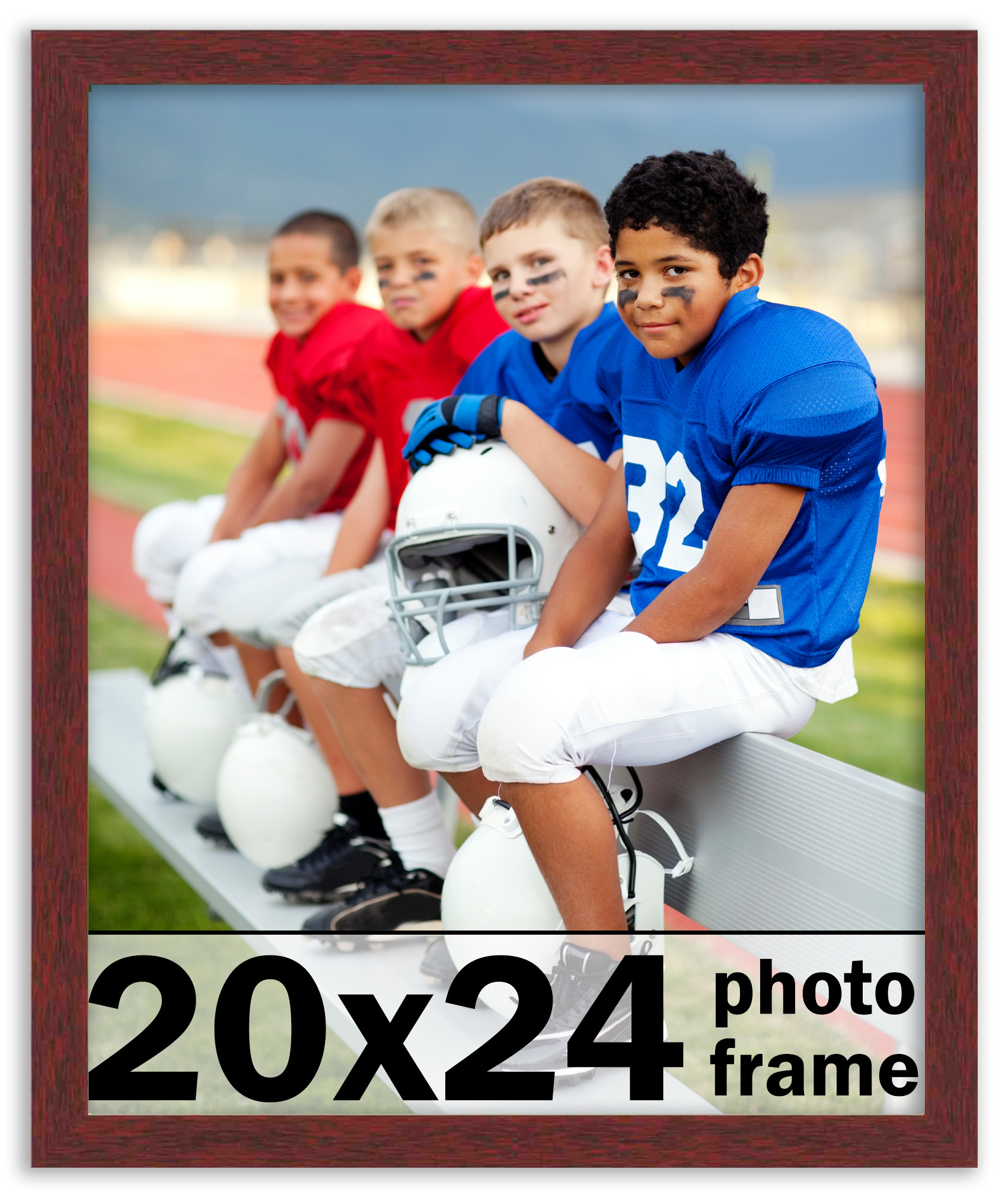 20x24 Frame Brown Picture Frame  Modern Photo Frame UV Acrylic, Acid Free Backer