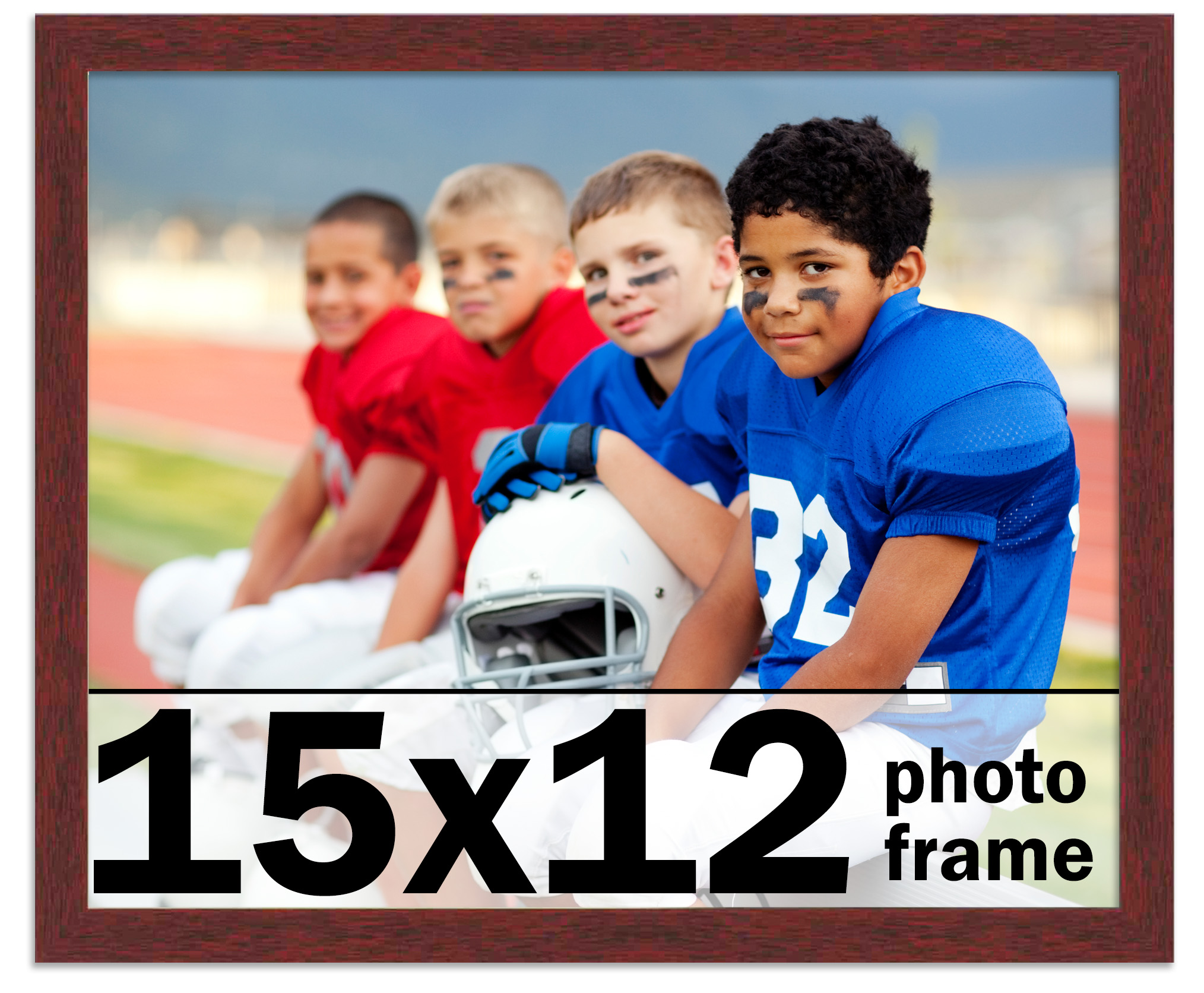 15x12 Frame Brown Picture Frame  Modern Photo Frame UV Acrylic, Acid Free Backer