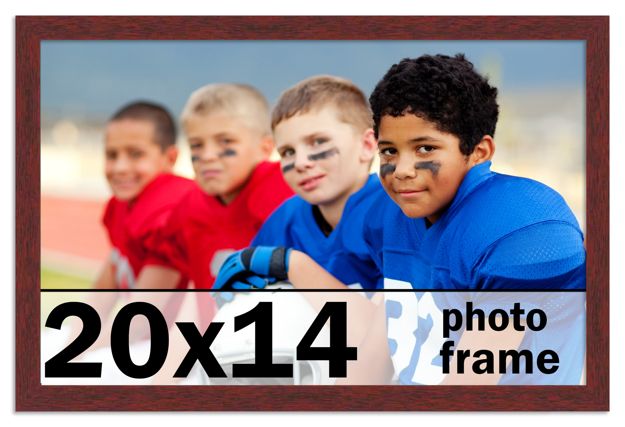 20x14 Rahmen Braun Bilderrahmen Modern Fotorahmen UV Acryl, Säurefreie Rückseite - Bild 1 von 9